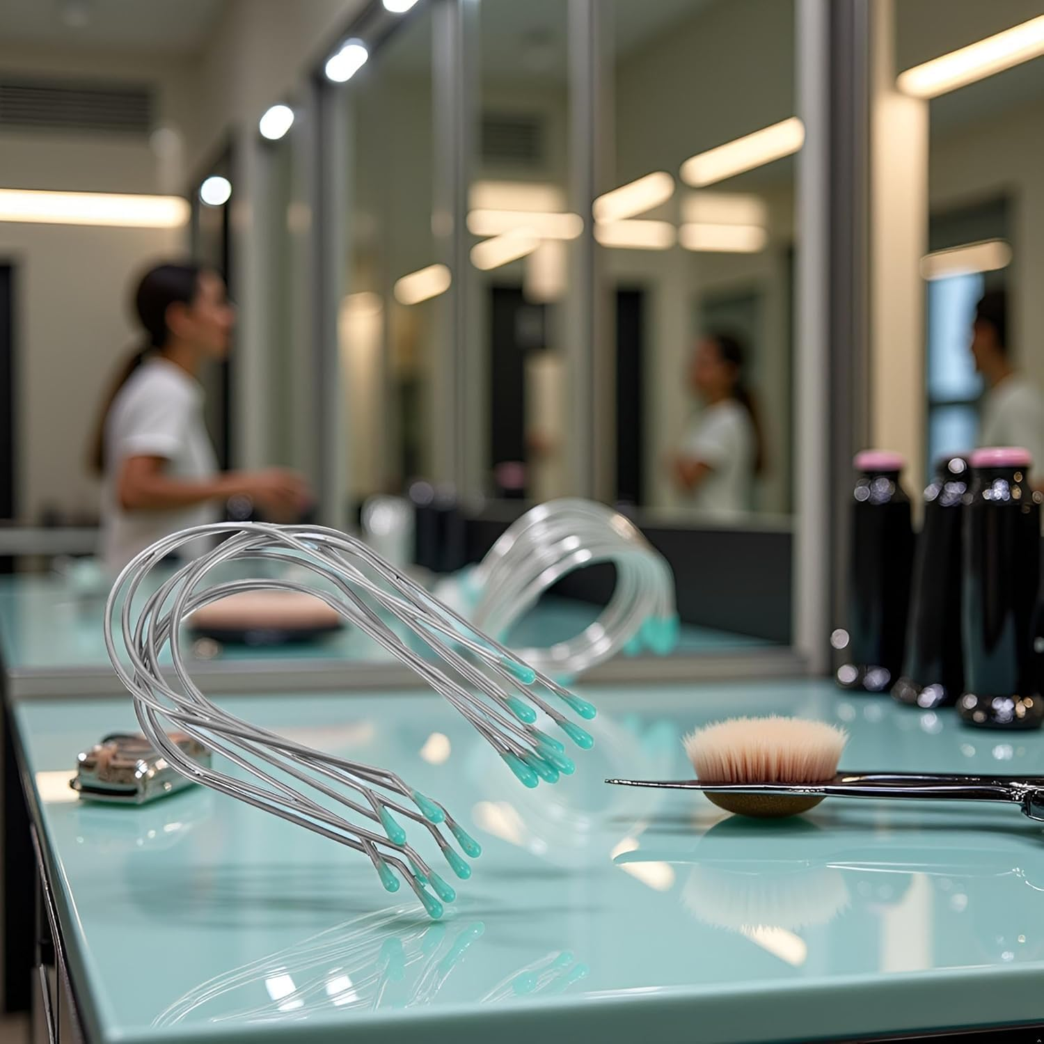 8 Pcs Silver Hot Curler Clips Replacement Kit, Hot Roller Rollers Securing Pins Fits 2 Inch, Replacement Styling Tools and Appliances,Hot Roller Clips Replacement Kit, Fits Most Sized Rollers image number 5