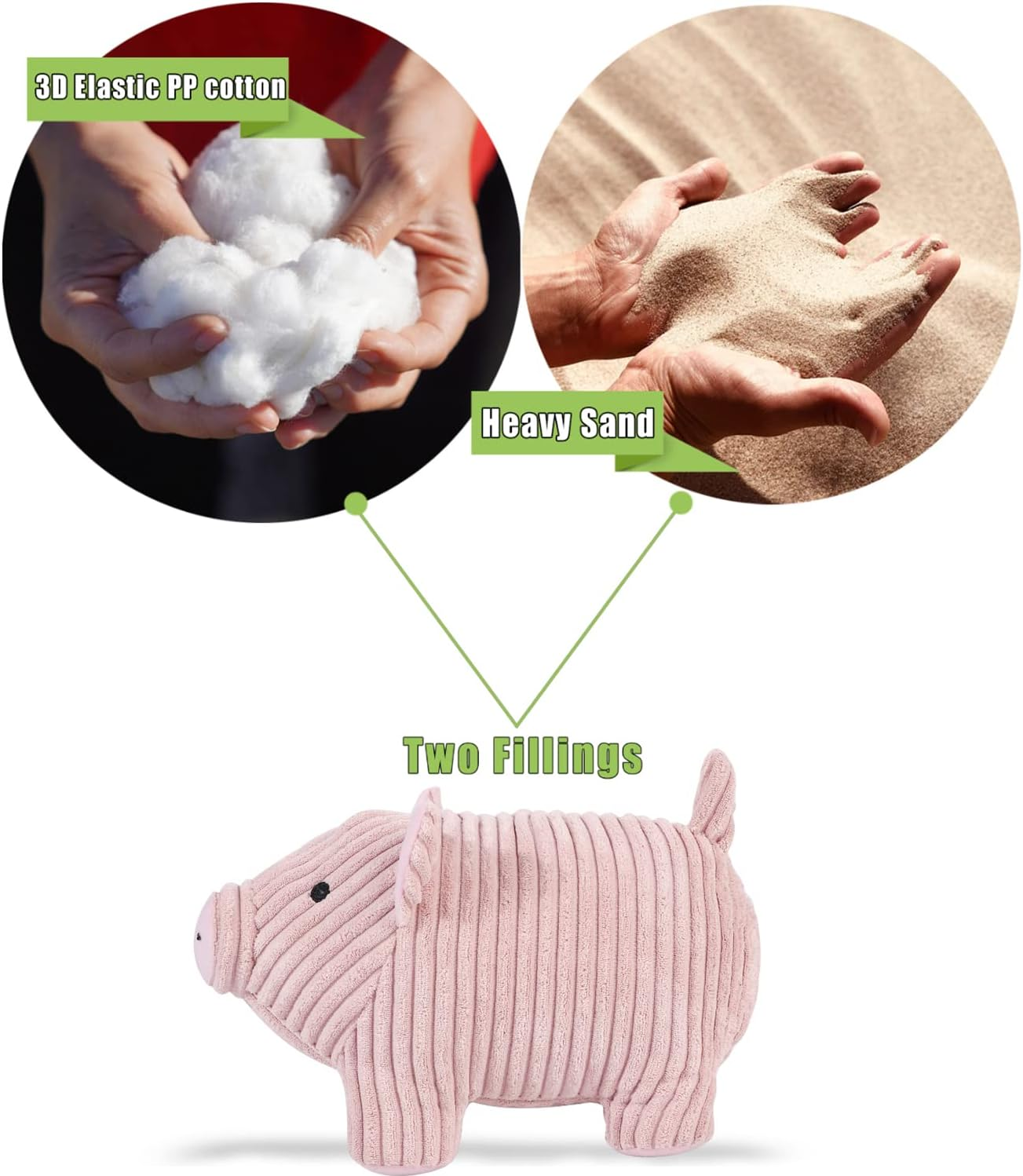 SANFERGE Cute Decorative Door Stopper for Home and Office Floor Door Stops, Fabric Animal Weighted Heavy Wall Protectors, Pink Pig - Giraffe image number 2