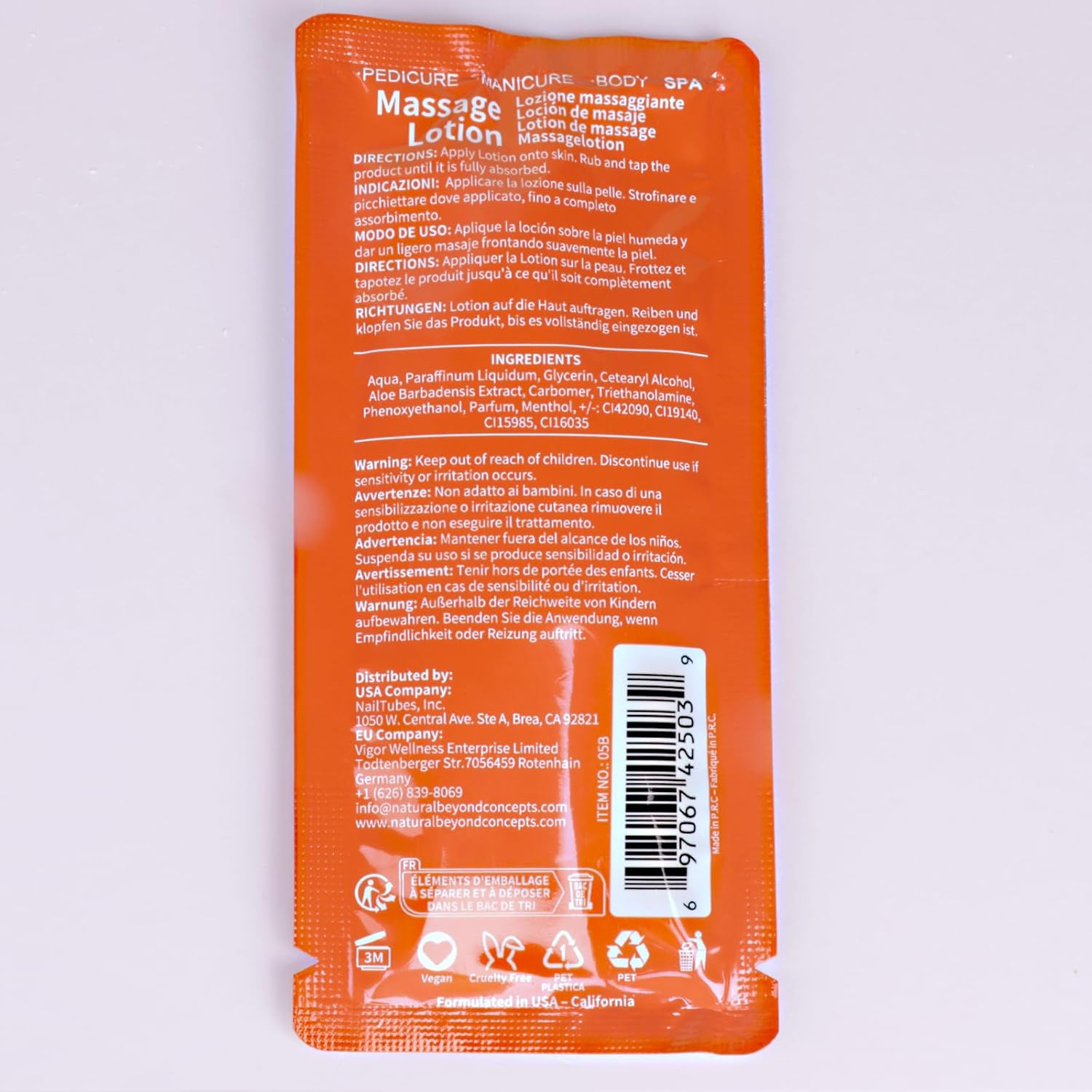 Nbc Beautilab Pedicure Kit Foot Soak Set: Bubble Salt, Sugar Scrub, Massage Mask, Massage Lotion in a Box, 4 Step Foot Spa Kit for Dry Feet, Softens Calluses, Soothes Sore and Tired Feet (Mango) image number 4