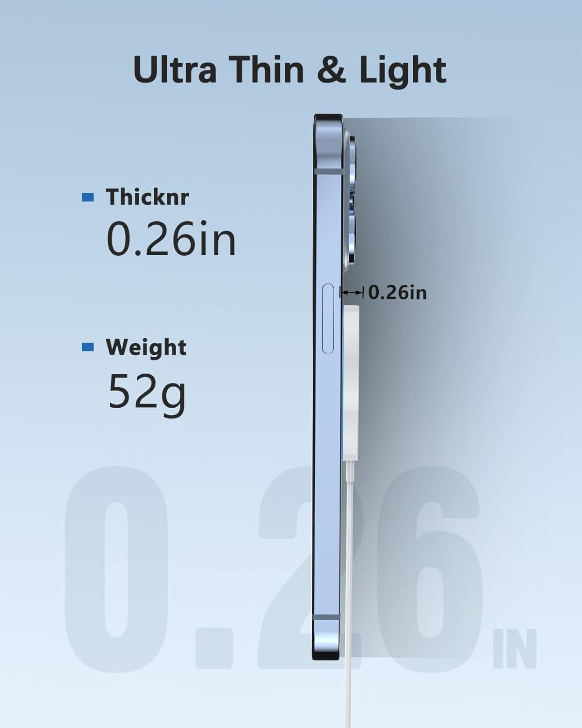 Magnetic Wireless Charger 15W Mag-Safe Charger for Iphone 16 Pro Max/16 Pro/16/16 Plus/15/14/13/12 Series Airpods 3/2/Pro/Pro 2 LED Magnet Charging Pad Mag Safe Charger with Dual Charging Ports image number 6