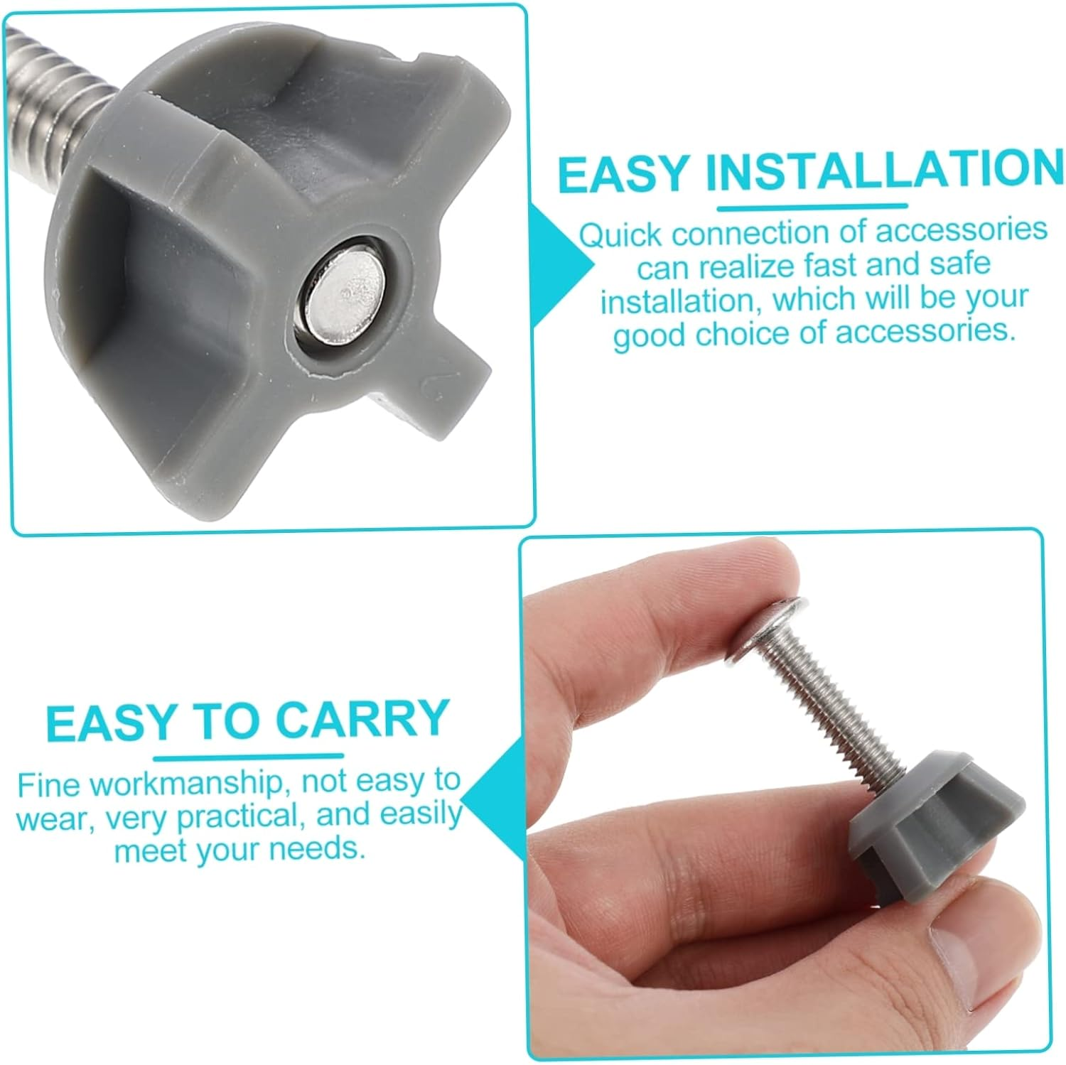 TEHAUX 2Pcs Toilet Seat Screws Expansion Bolts for Secure Toilet Cover Installation Fasteners for Easy Setup and Use image number 5