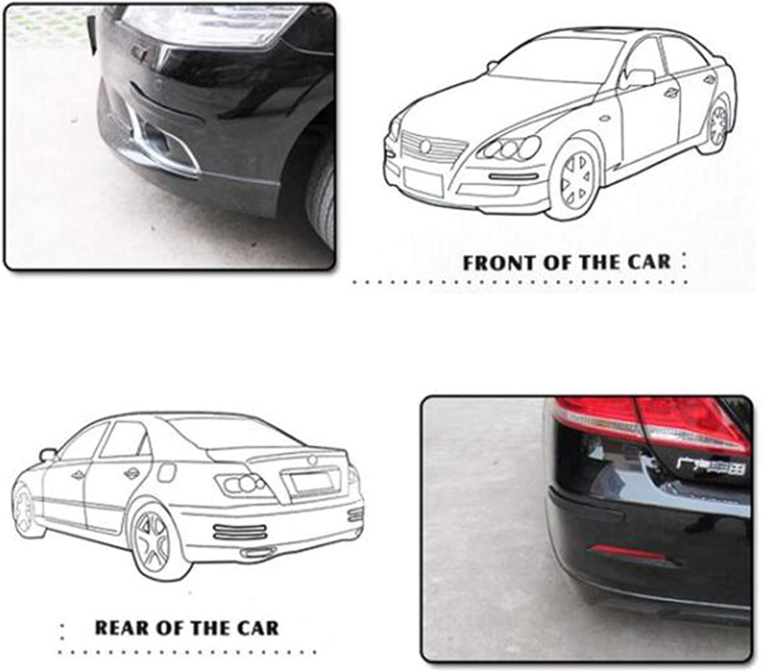 Runmade Black Anti-Collision Patch Bumper Guard Strip Anti-Scratch Bumper Protector Trim Universal for Cars SUV Pickup Truck (2 Pack) image number 5