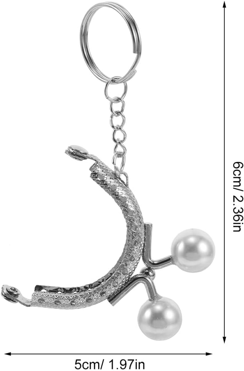 Gadpiparty 6Pcs Retro Metal Purse Frames with Simulation Pearls and Keychain, Antique Decorative Bag Clasp Locks for DIY Craft Purse Making and Doll Bag Accessories in Australia