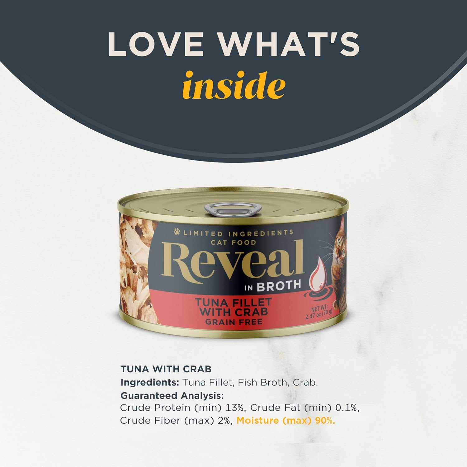 Reveal Tuna with Crab in Broth 24X70G Tin image number 6