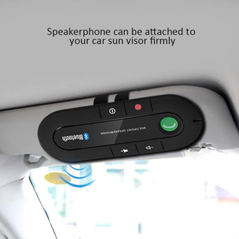 Handsfree Bluetooth Visor Speakerphone Car Kit for Smartphone Devices, Wireless Bluetooth Handsfree Speaker Phone, Built-In DSP Noise Suppression and Echo Cancellation image number 6
