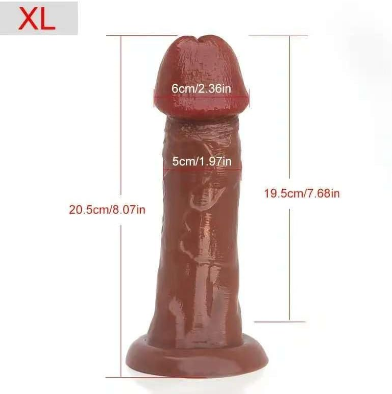 Thick Huge Glans Dildo, Big Head Uncut Dildos with Forskin Suction Cup for Hands-Free and Anal Cock Play Vagina G-Spot Stimulate Giant Butt Plug, Sex Toys for Women image number 3