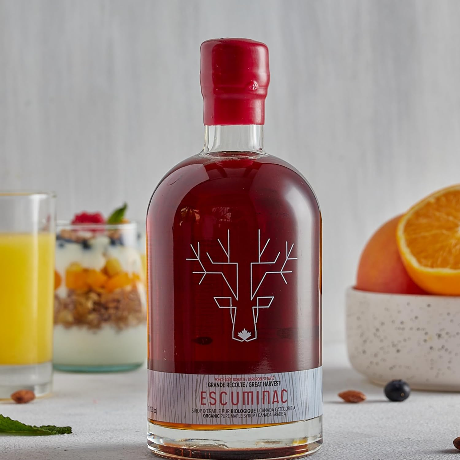 Pure Canadian Maple Syrup by Escuminac Maple Farm. Discovery Bundle 3 X 500 Ml. All Canada Grade A. Amber Light Taste, Medium Taste and Dark Robust Taste. 100% Organic, Single Origin, Bottled by the Maker.