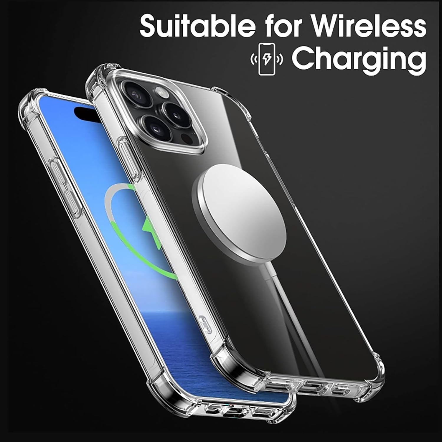 For Iphone 13 Pro Max Case Clear [Shockpoof][Military Grade Protection] Reinforced Corners Slim Fit Soft Flexible TPU Bumper Phone Case for Iphone 13 Pro Max-6.7In,Crystal Clear image number 4