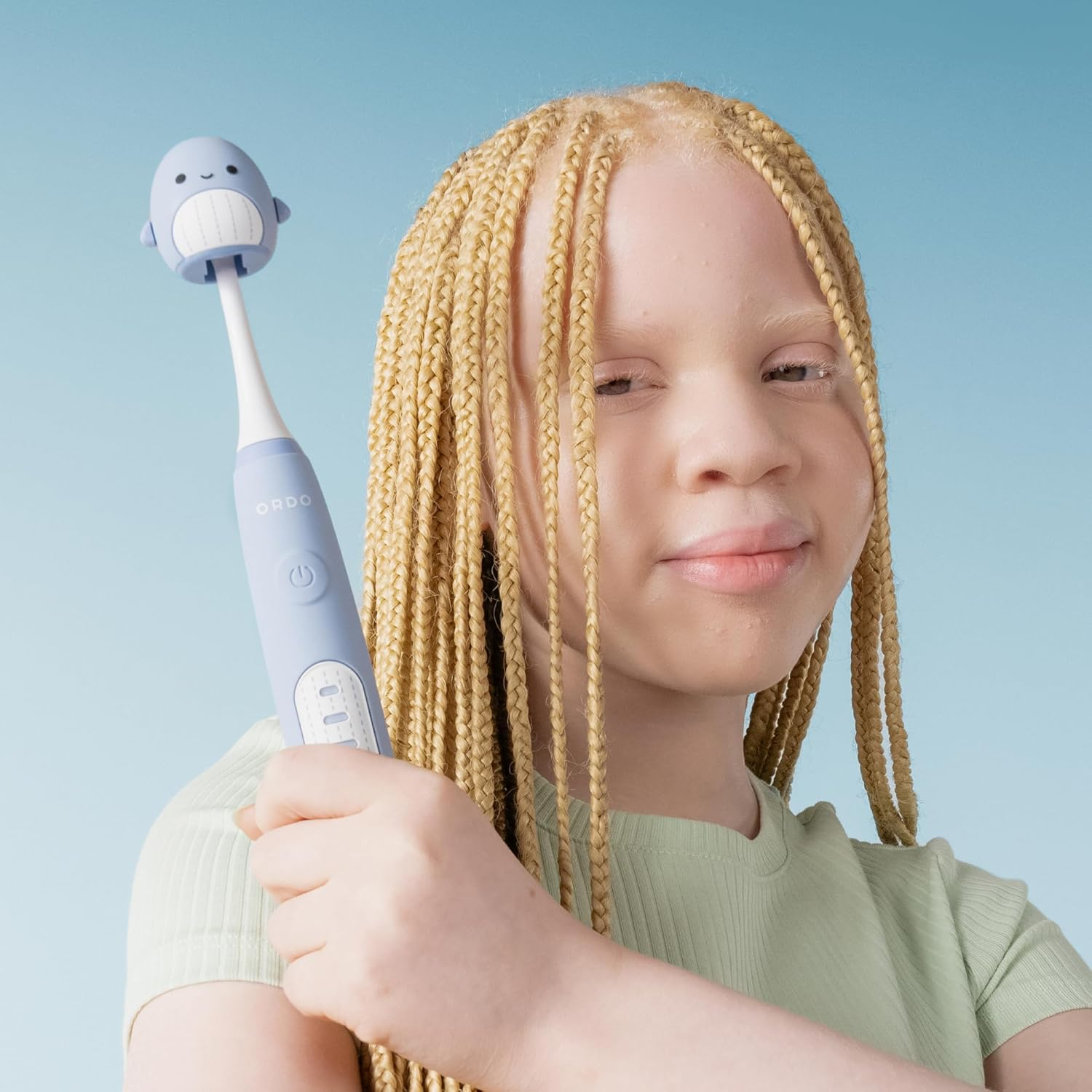 Ordo Squishmallows Electric Toothbrush, Sonic Toothbrushes for Kids, Rechargeable, 3 Brushing Modes, over 5 Weeks Battery Life Extra Brush Head Included, Gift for Kids Aged 4 Years and Up, Samir