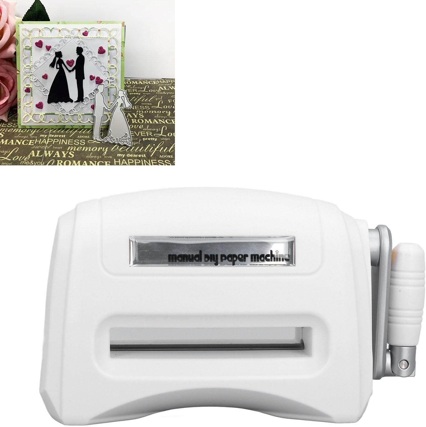 Manual Die Cutting & Embossing Machine, DIY Mini Portable Die Cut Machine Starter Kit, Paper Card Craft Scrapbooking Machine for Card Making, Crafting, Scrapbooking, Arts & Crafts image number 5