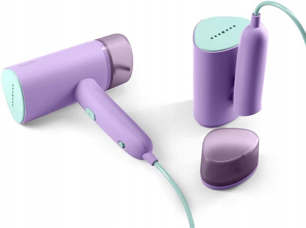 Philips 3000 Series Hand Steamer - 1000W, 20G/Min Steam, Removable 100Ml Water Tank, Plastic Plate, Storage Pouch Included, 630G Light Weight, Purple (STH3010/30) image number 5