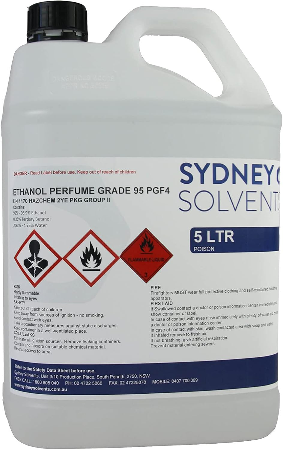 Ethanol 95PGF4 Perfume Grade 5 Litre image number 1