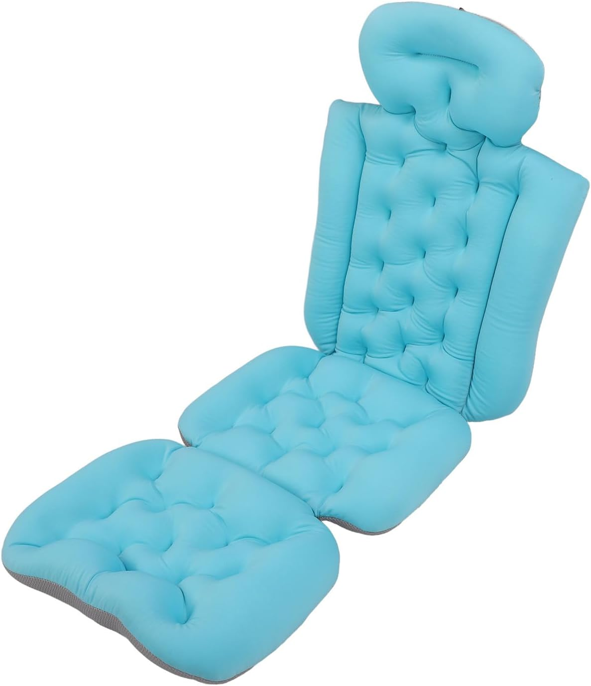 Full Body Bath Pillow, Ergonomic Design Non Slip Base, 132Cm Length, 3D Air Mesh, for Bathtubs, Swimming Pools, Hot Springs (Black)