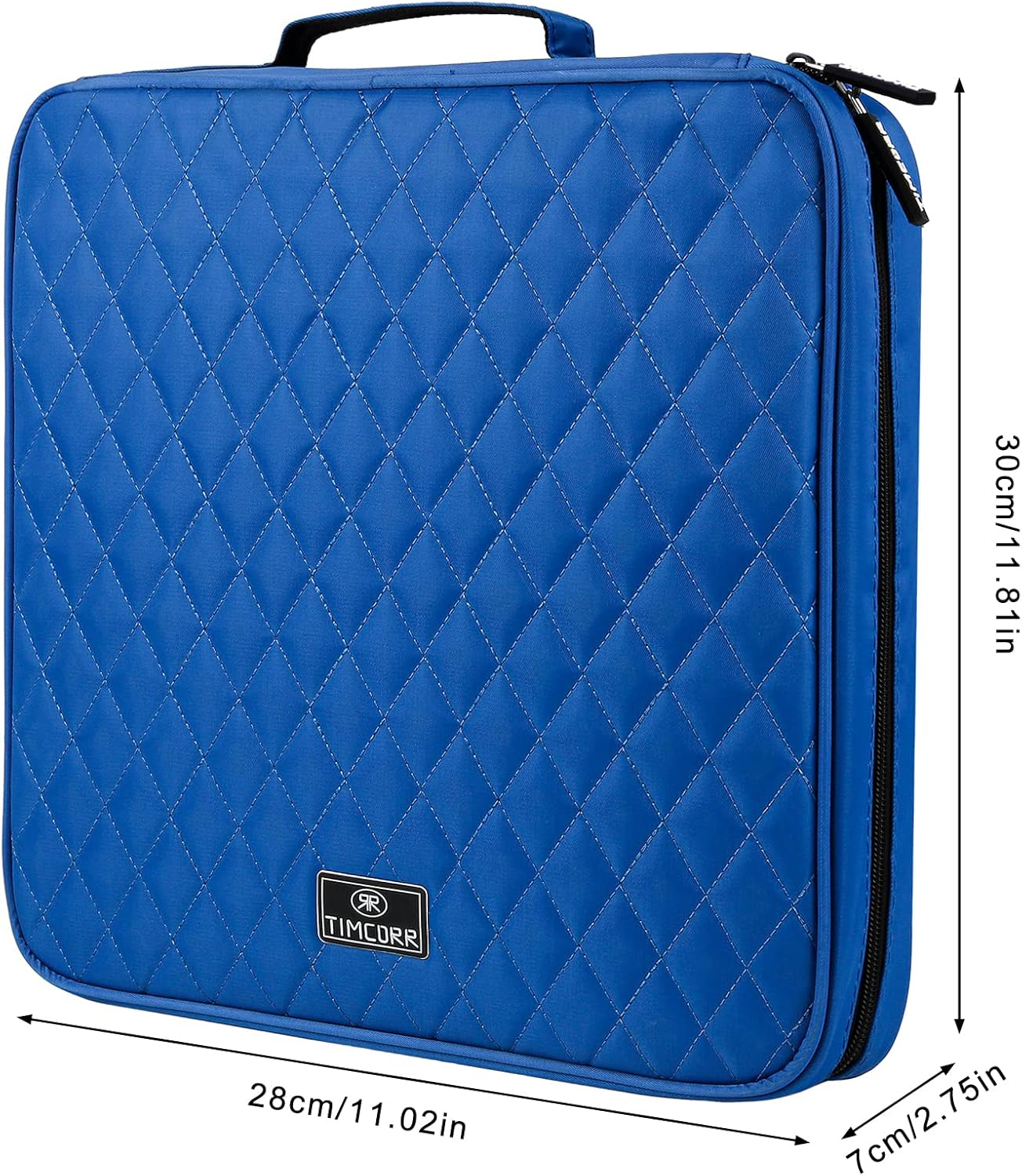 CD Case DVD Holder Storage: 160 Capacity DVD Cases Organizer Portable Wallet Storage - CD Plastic Protective Carrying Binder for Home Travel (Blue) - 160 Capacity Blue image number 3
