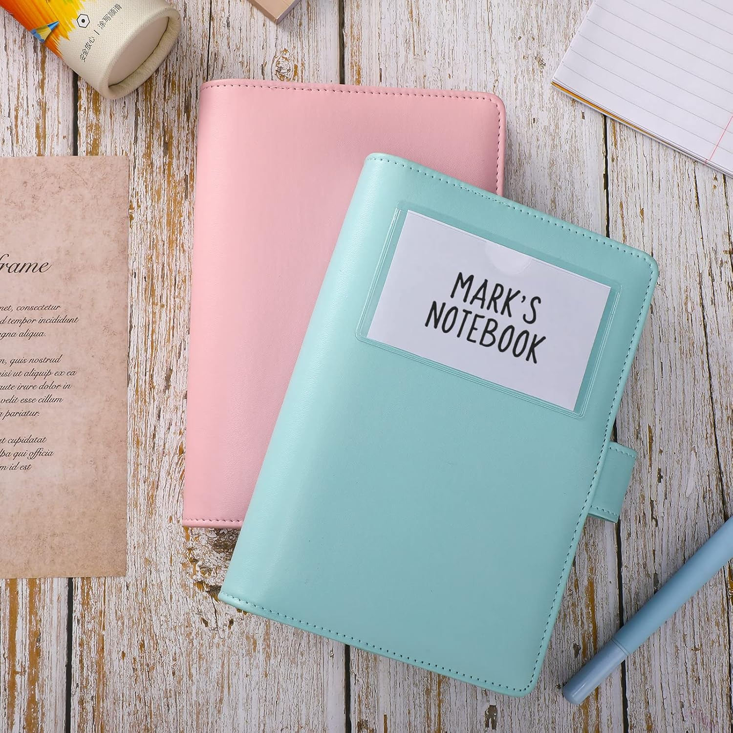 Clear Adhesive Pockets Self Adhesive Label Holder Adhesive Pockets for Planners Business Card Pockets Organizing and Protecting Index Cards, Business Cards, Photos, 5 Sizes(50 Pieces)