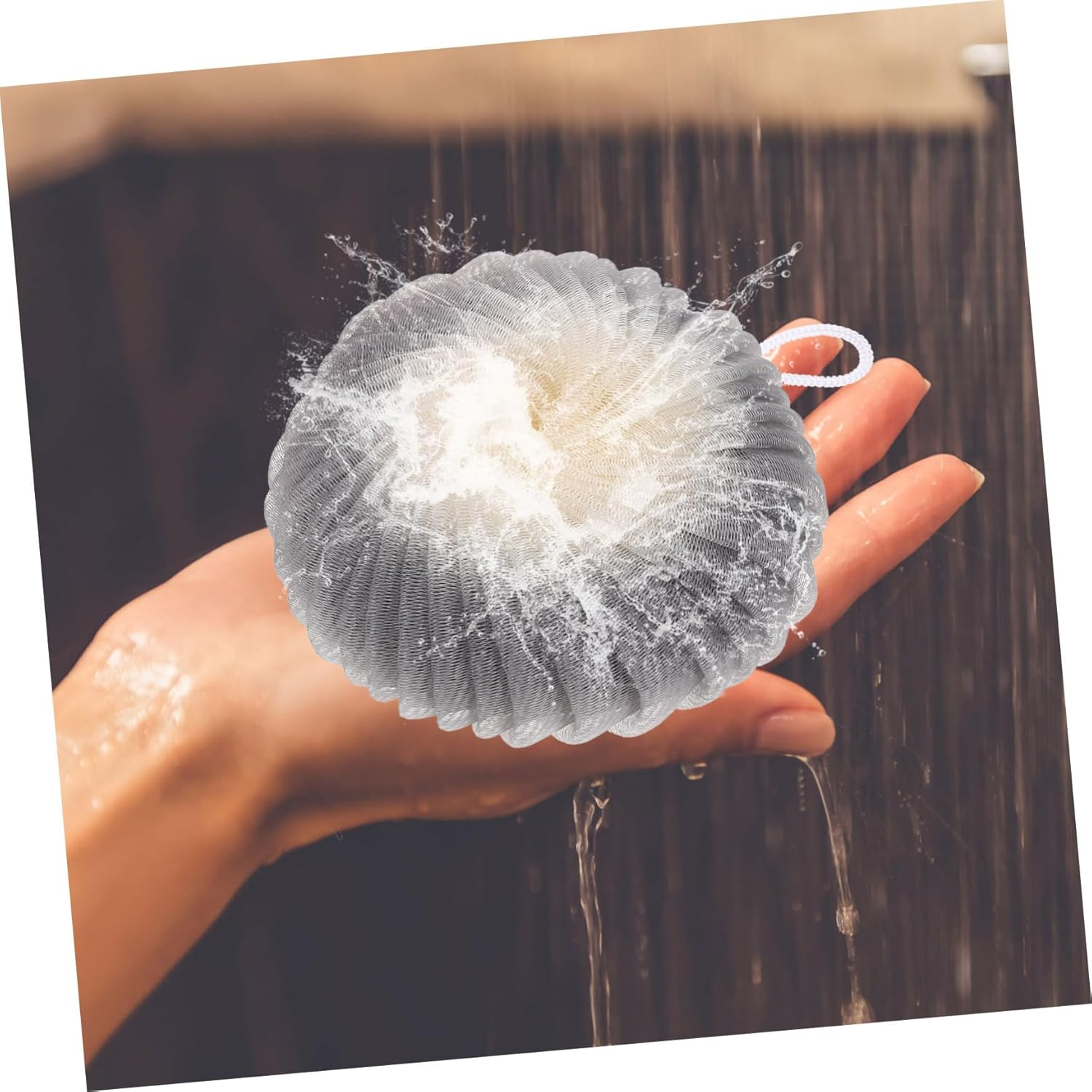 COOLHIYA 3Pcs Soft Exfoliating Bath Gentle Scrubber for Loofah Vibrant and Refreshing Shower image number 3