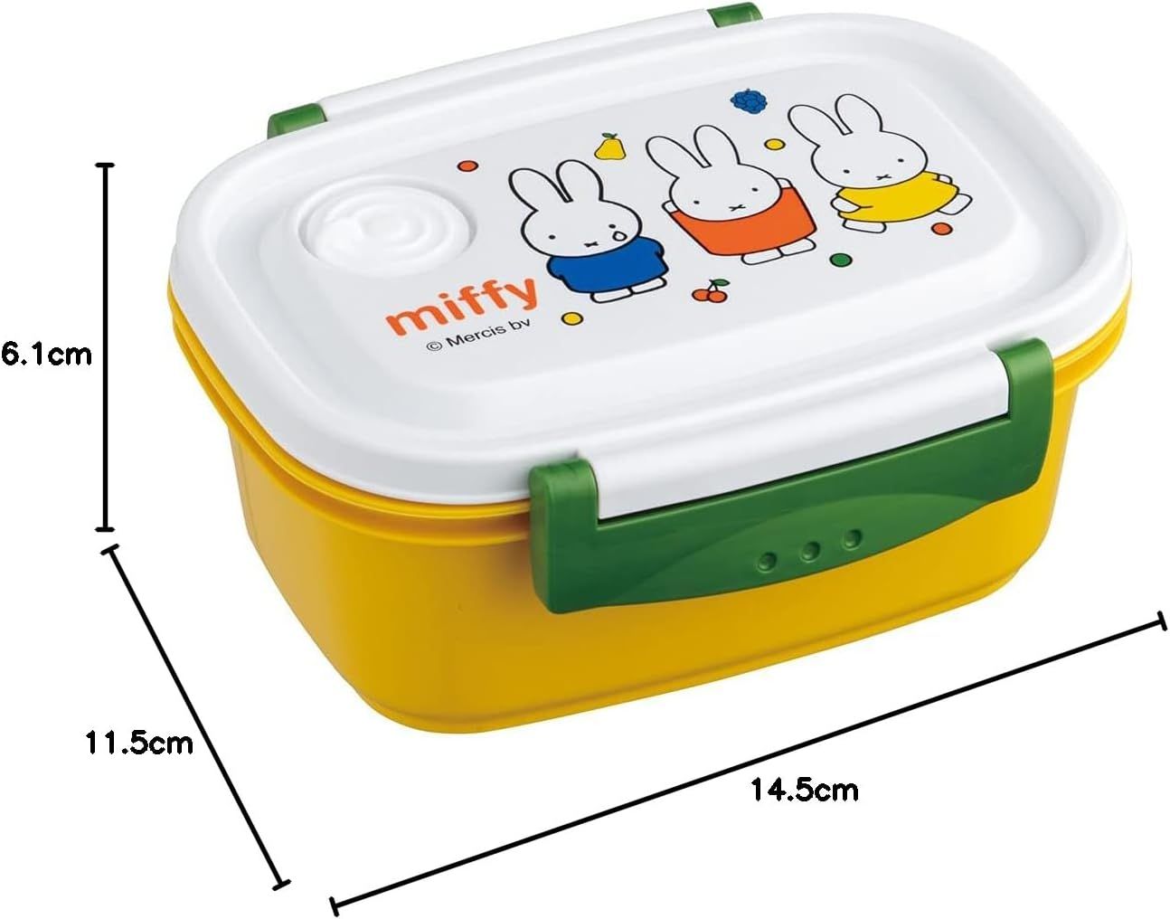 Skater XPM3-A Easy Light Lunch Box, Small, Microwave Compatible, 15.2 Fl Oz (430 Ml), Sealed Container, Storage Container, Miffy, 21 image number 4
