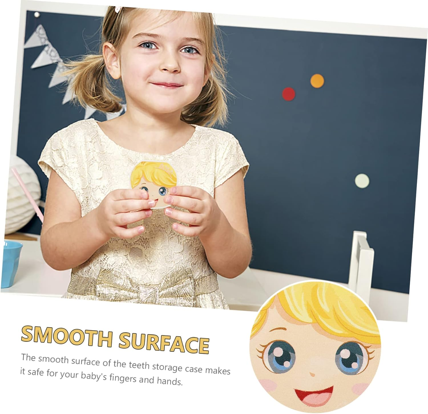 SHOWERORO Teeth Storage Box Tooth Holders Newborn Keepsake Cute Lost Container Milestone Memorial Name Holder Wooden image number 4