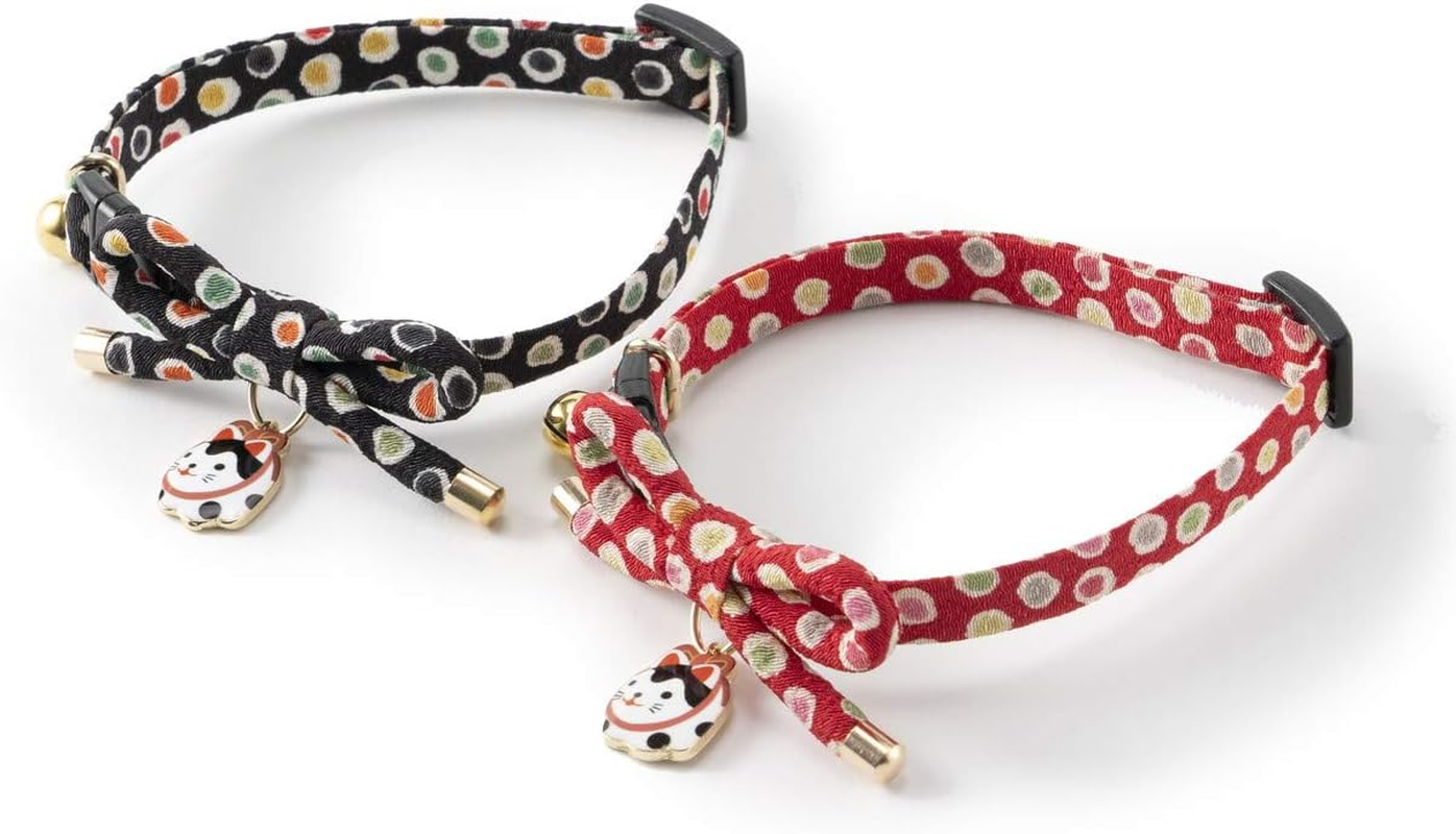 Necoichi Zen Hariko Charm Cat Collar - Red image number 4