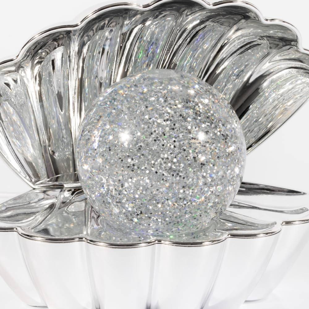 Silver Glitter Pearl Shell Lamp image number 4