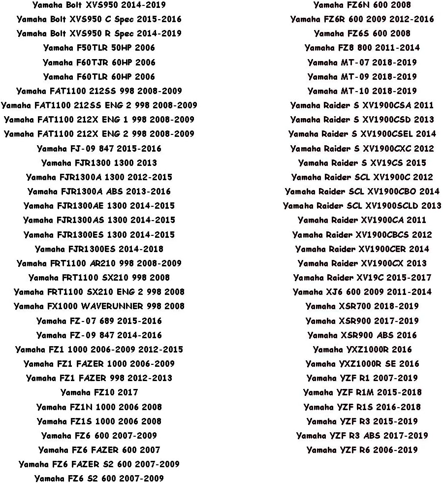 LOCOPOW Oil Filter for Yamaha Grizzly 660 350 450 400 700 YFM350 Rhino Viking 700 XVZ1300 XV1600 XV1700 FZ1 FZ6 FZ8 FJR1300 XSR700 XSR900 FZ07 MT03 MT09 MT10 YXZ1000R FZ09 MT07 FZ06