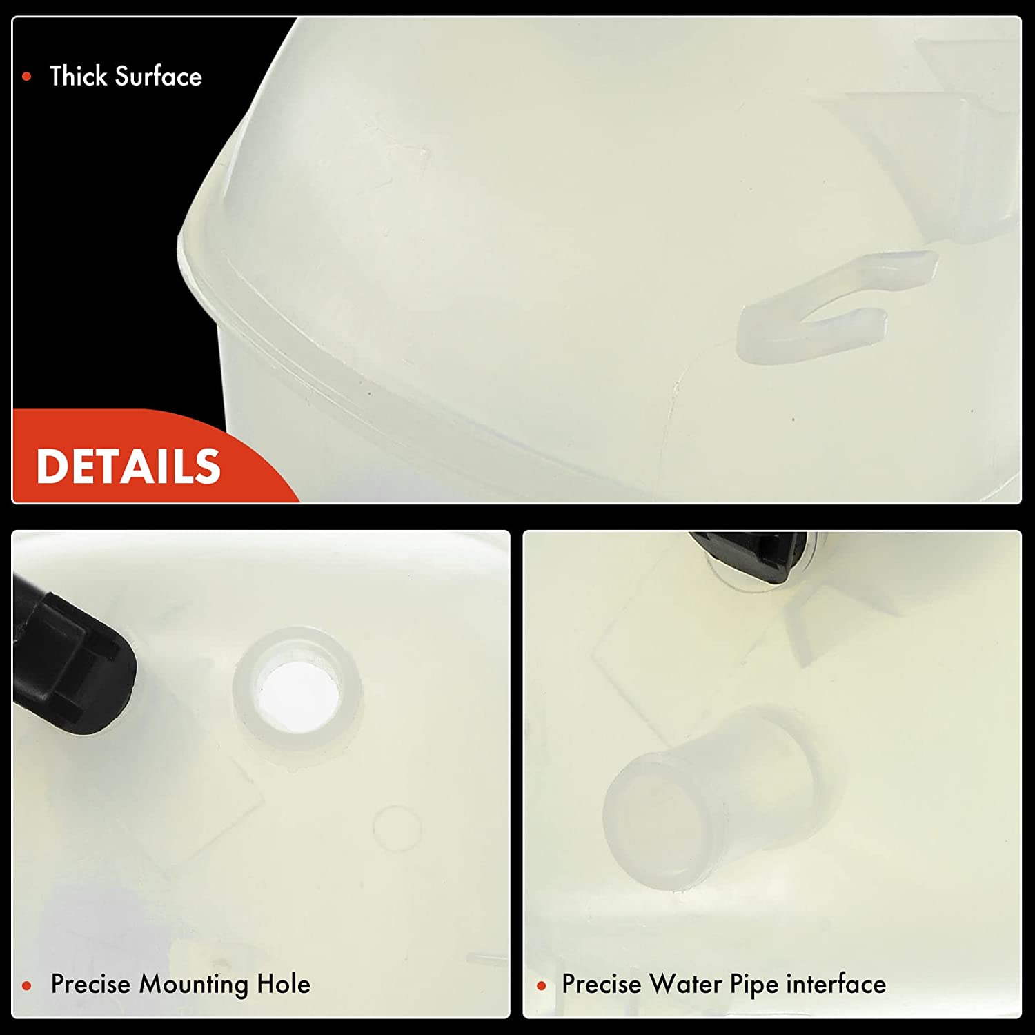 A-Premium Engine Coolant Overflow Recovery Reservoir Tank [With Cap & Sensor] Compatible with Saab 9-3 2003-2011, 9-3X 2010 2011, 2.0L