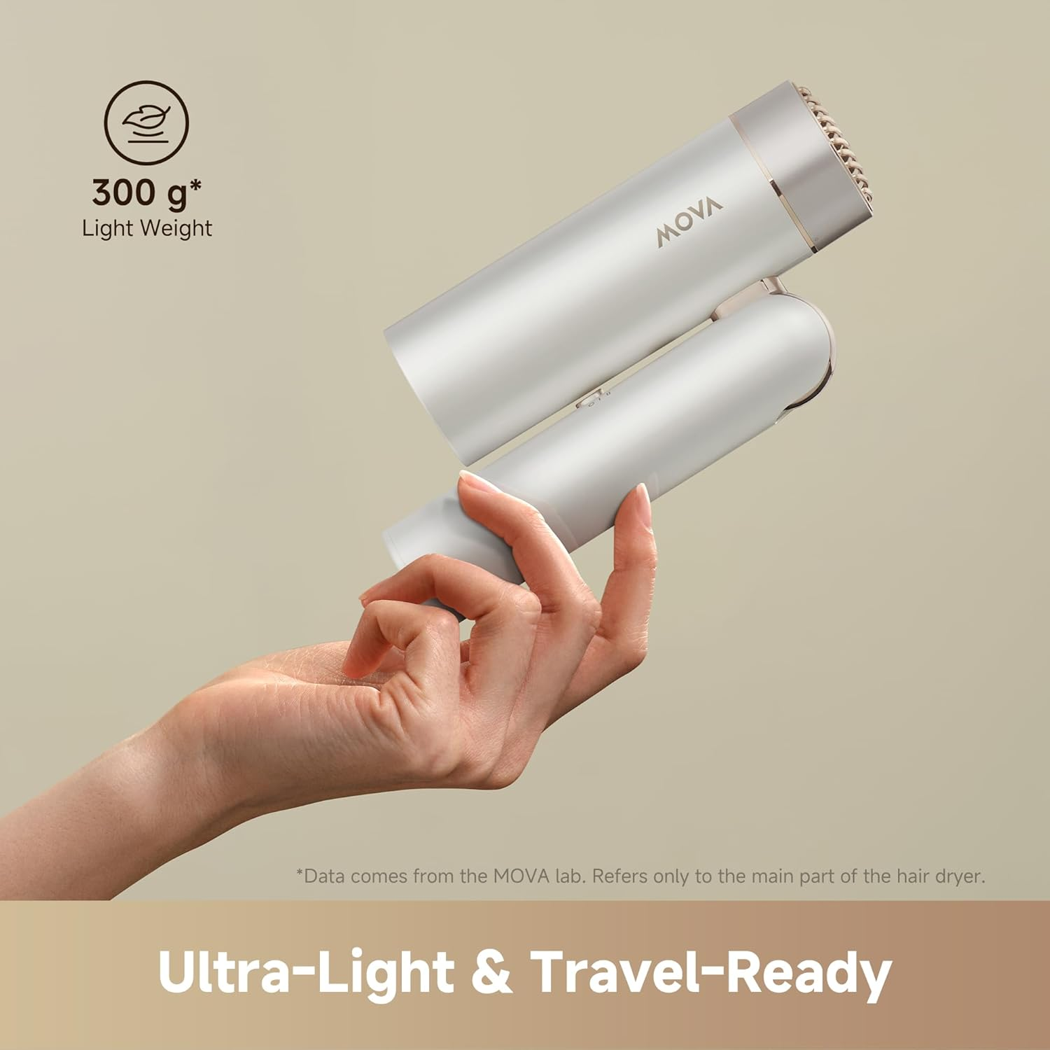 MOVA Flip 10 High-Speed Hair Dryer, 300G Ultra-Light Body, Versatile Styling for Curling and Smoothing, Fast Drying, 300 Million Negative Ions, Advanced Hair Protecting Hairdryer image number 1