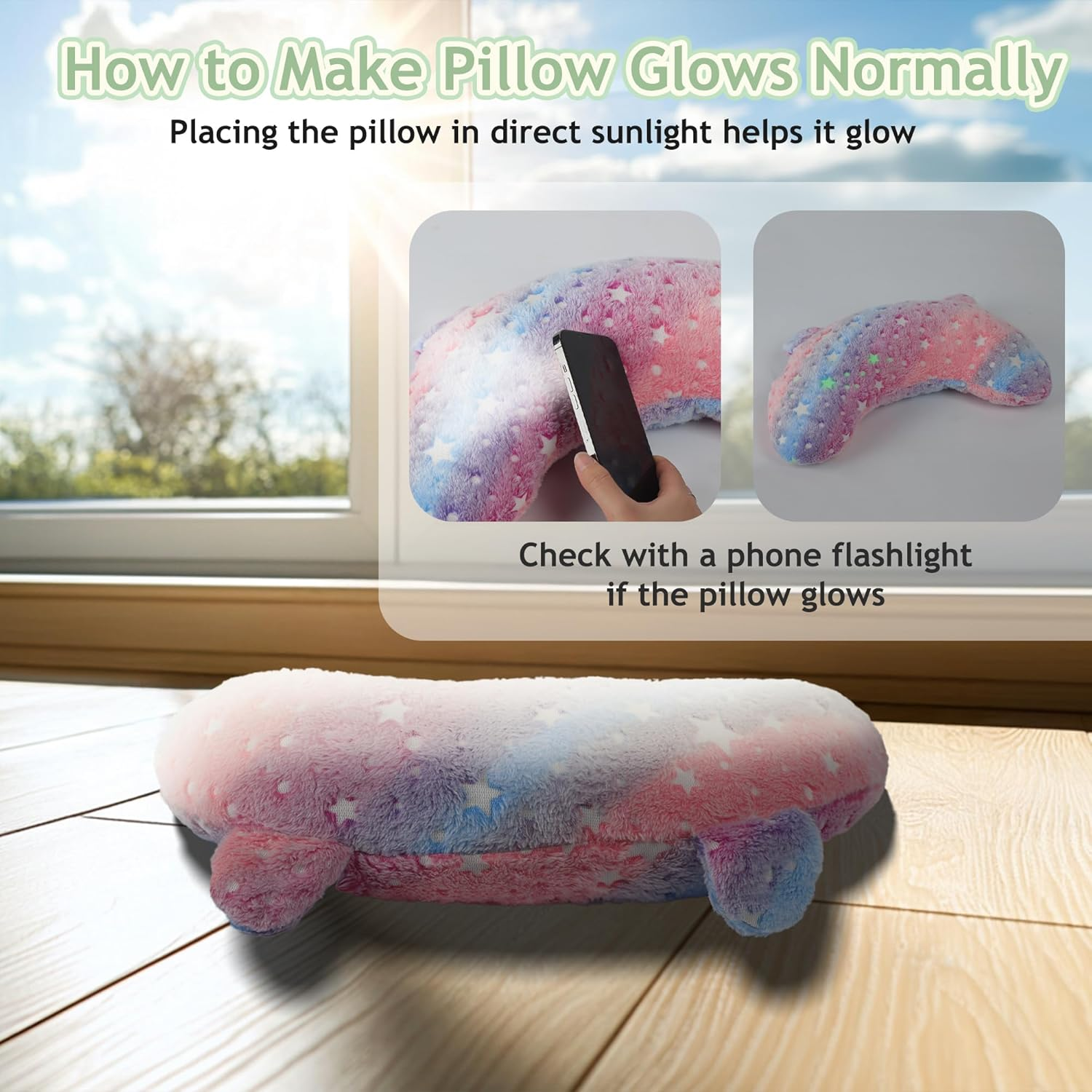 POMESEA Dog Calming Pillow Glow in the Dark, Soft U-Shaped Pet Pillows for Dogs & Cats, Machine Washable, Dog Neck Pillow, Joint Relief, Better Sleep (Large, Pink) image number 3