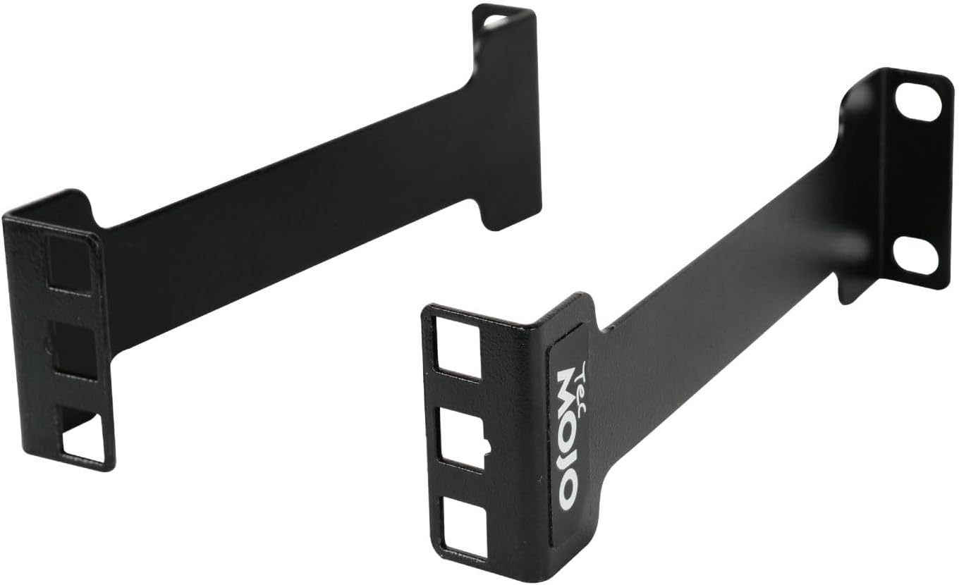 Tecmojo 1RU Server Rack Depth Extender, 152 Mm Recessed Rack Mount Adapter Kit for Network Rack, Standard 19 Inches Open Frame Rack Compatible, Black image number 1