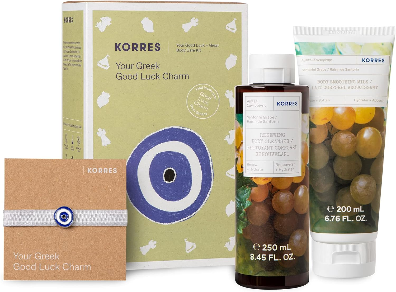 KORRES Greek Nature Santorini Grape Shower Gel & Body Milk Set