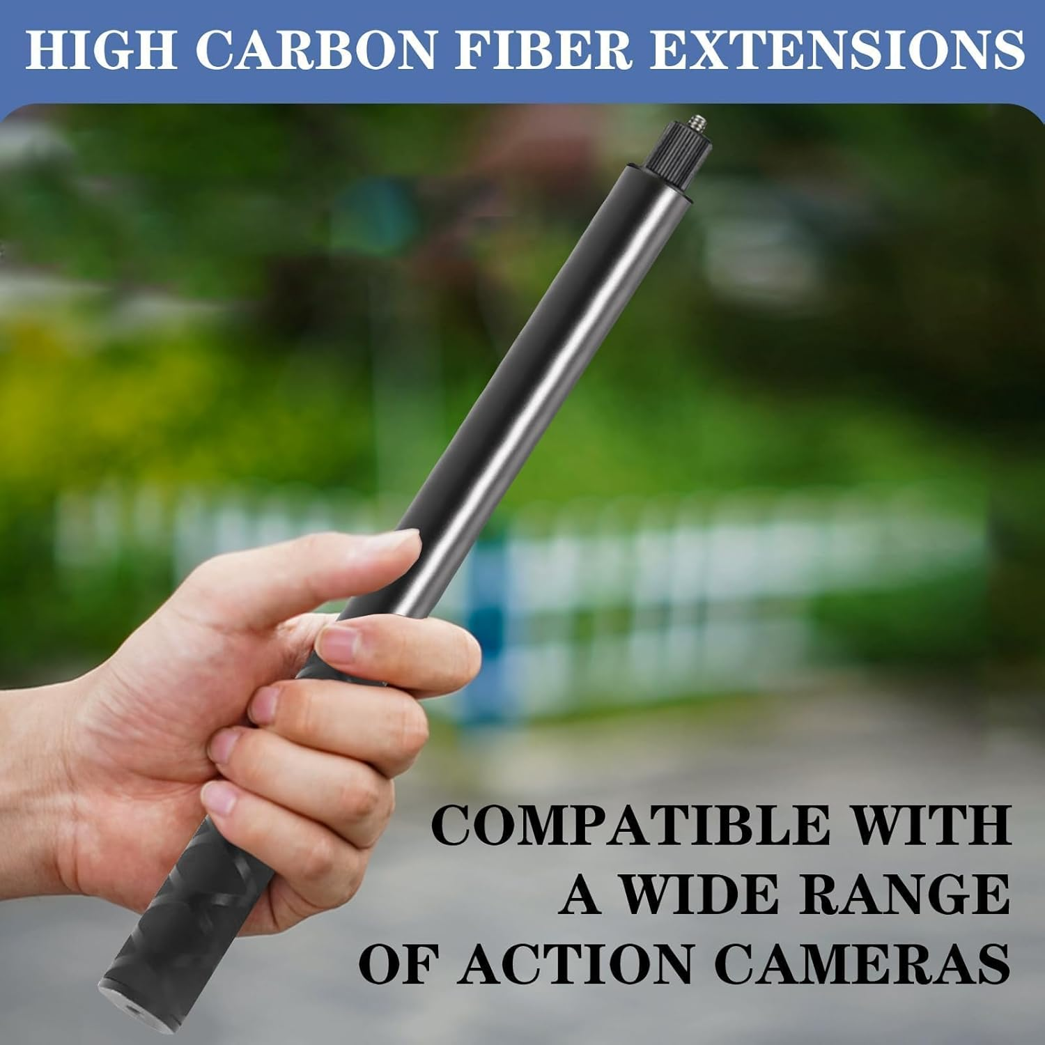 120Cm Invisible Selfie Stick Monopod for Insta360 ONE R/ X2/EVO and Gopro Action Cameras, Create Dynamic Shots with Bullet Time Effect, Universal Invisible Monopod Stick image number 1