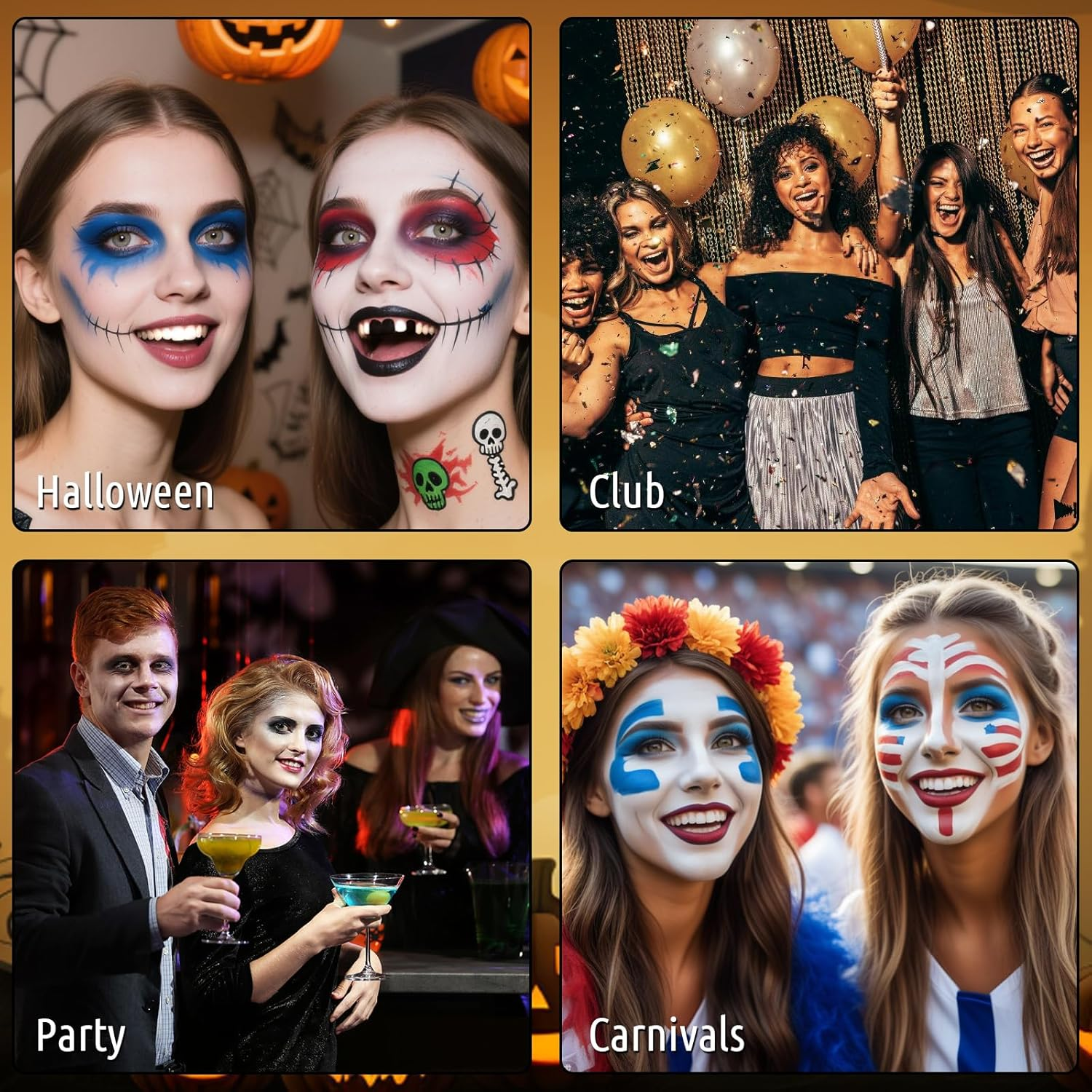 YBUETE Halloween Black Tooth Paint, Temporary Black Teeth Paint for Cosplay, Safe,Quick Dry Realistic, Special Effects Makeup for Theater,Halloween Clown Skeleton Zombie Vampire Costume Makeup image number 2