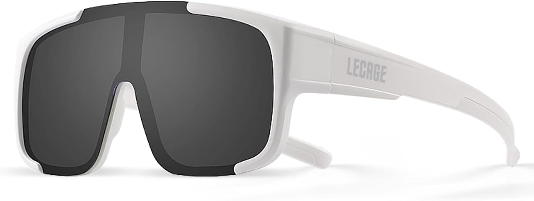 LECAGE Polarized Sunglasses Fit over Glasses Full Wrap-Around Cycling Glasses over Glasses HD UV Protection Sport Sungalsses Fashionable Bike Glasses for Men Women