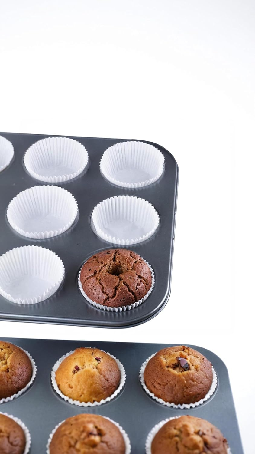 500 Count Standard White Cupcake Liners - Grease-Proof Baking Cups Paper, No Odor, Food Grade - Ideal for Baking & Decorating Delightful Cupcakes! image number 3