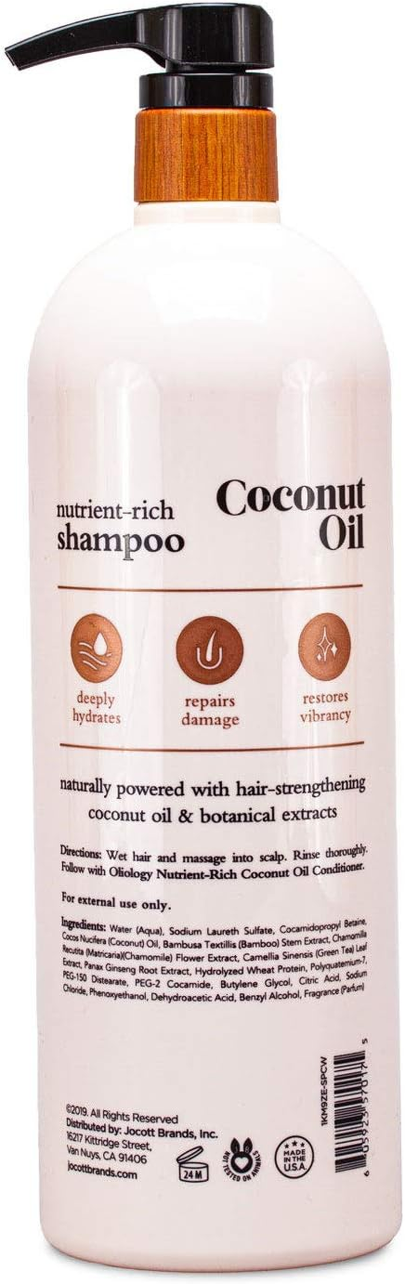 Oliology Coconut Oil Shampoo &ndash; Nutrient Rich Shampoo Restores Damaged & Lifeless Hair | Botanically Infused | Provides Intense Shine | Nourishing | Made in USA, Paraben Free & Cruelty Free (32 Oz) image number 5
