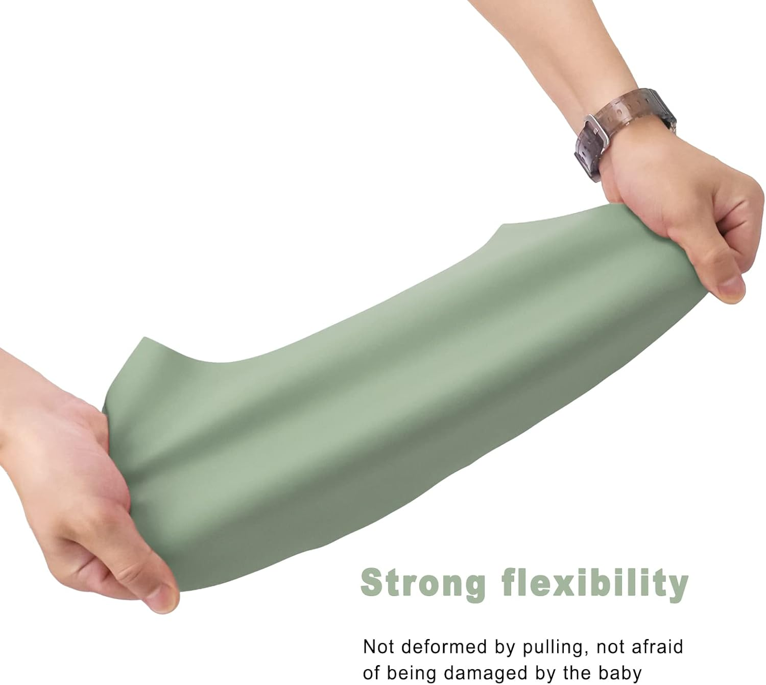 High Chair Placemat, 2 Pieces Silicone, Clean and Hygienic, for Tripp Trapp Tray Cover, Suitable for Tripp Trapp Tray (Grey/Green)