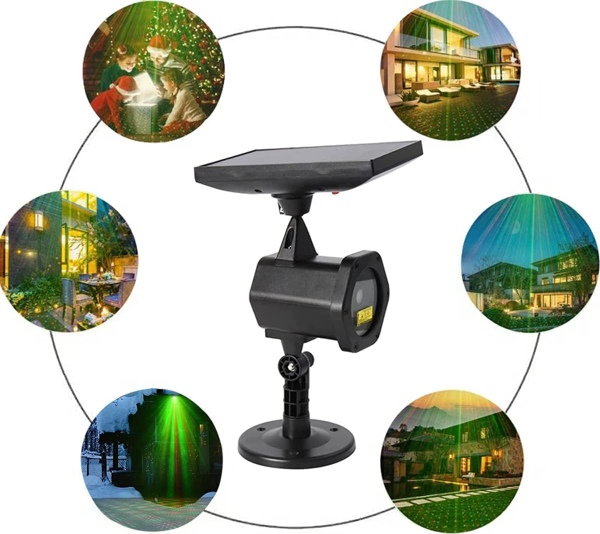 LED Solar Christmas Projector Spotlight - Outdoor Decorative Laser Light for Holiday Ambiance image number 3