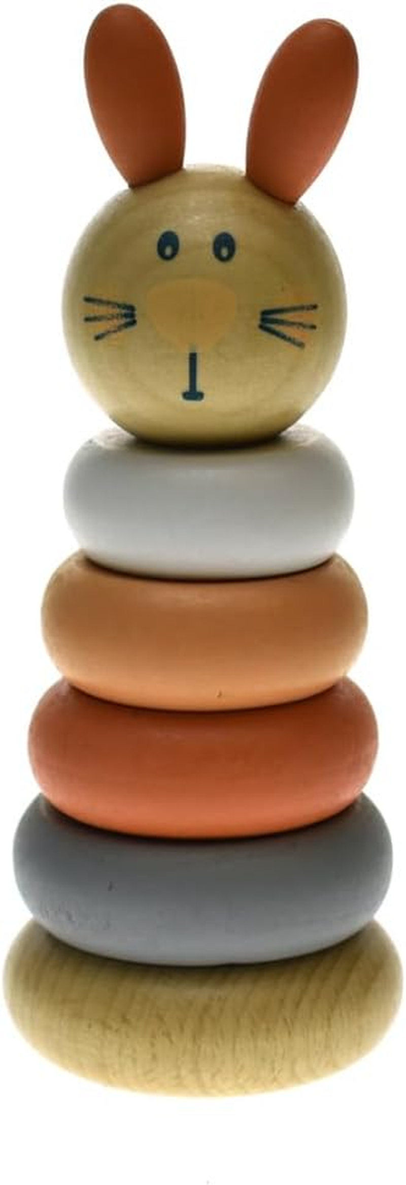 Kaper Kidz Wooden Animal Stacking Blocks - Rabbit - Fine Motor Skills Development