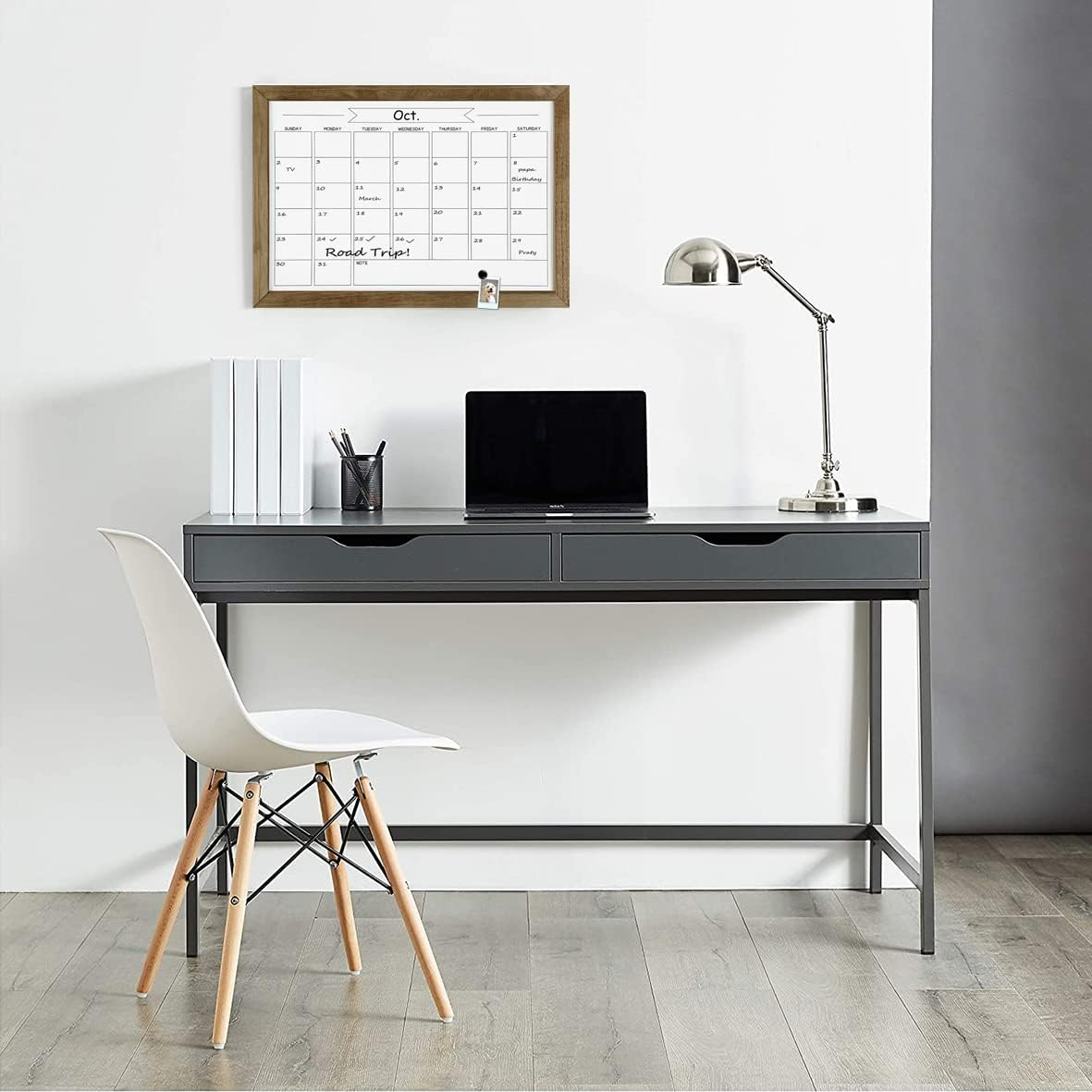 TORASO Dry Erase Monthly Calendar Board, Magnetic Whiteboard for Wall, Office/School/Home, Wood Frame Hanging Board for Kitchen Grocery List/Drawing/Memo, 10.5"X 14.5"(YL-RB-2737-B) image number 5