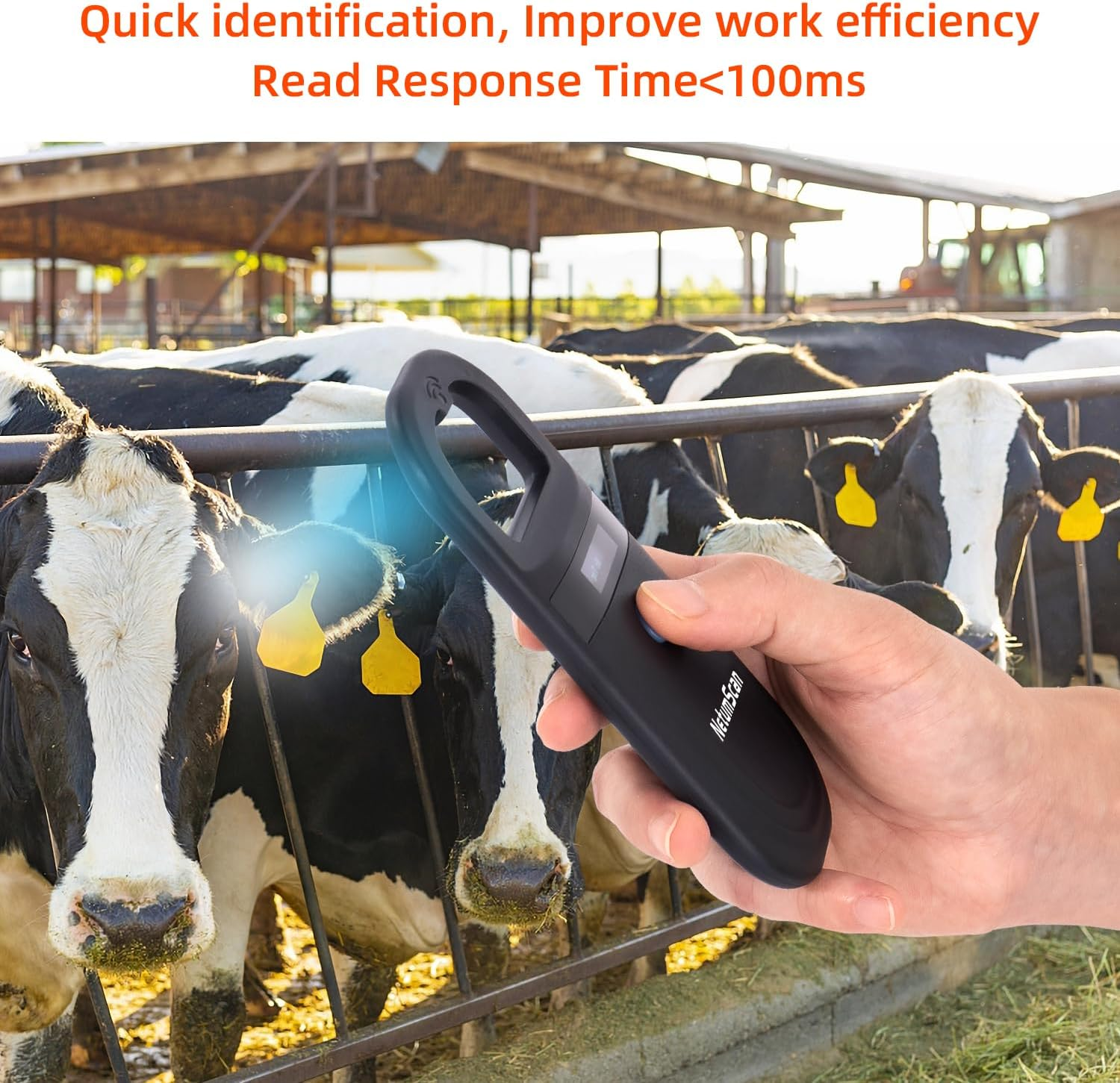 Netumscan Upgraded Pet Microchip Reader Scanner, 256 Data Storage Animal Tag Scanner Rechargeable Handheld Pet Chip ID Scanner with Stable OLED Display for ISO 11784/11785,FDX-B and ID64 RFID EMID image number 1