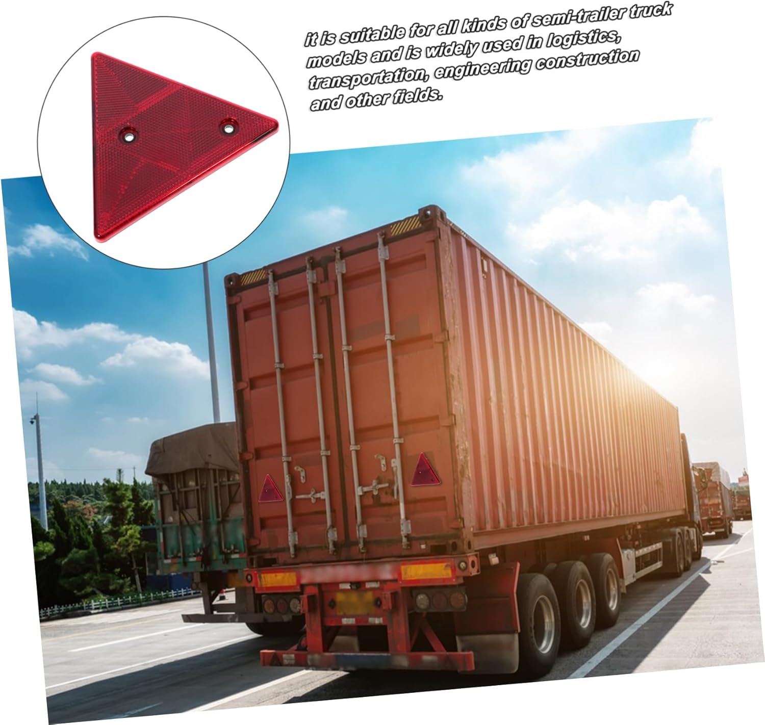 Emergency Triangle Reflective Sign Car Warning Triangle Weatherproof Plastic image number 2