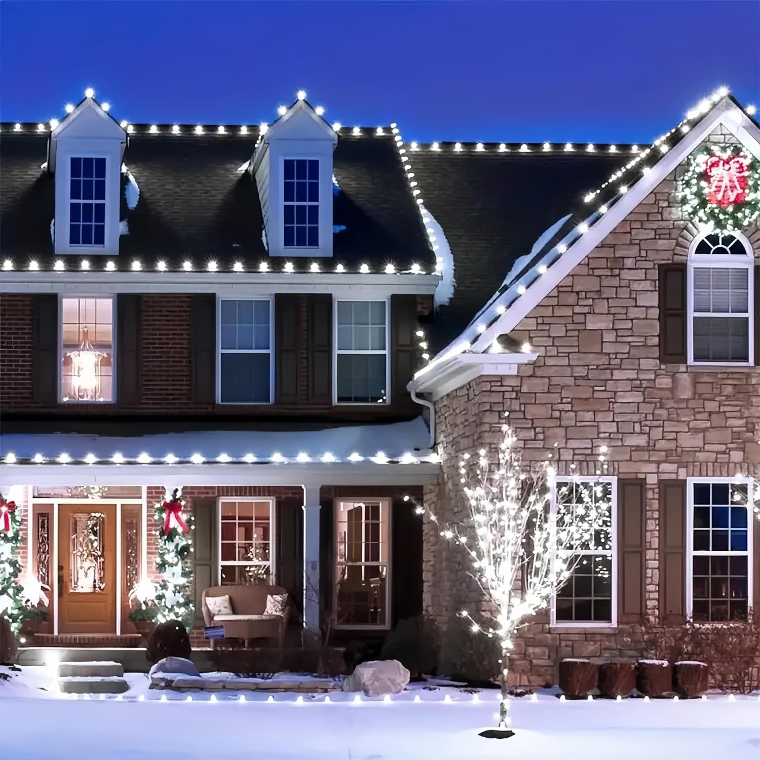 4Pack Solar Fairy Lights, Total 40M/131.2FT 400Led Solar String Lights,Cooper Wire String Lights with 8 Modes,Solar Garden Lights Waterproof for Patio Yard Trees Christmas Wedding Party image number 2