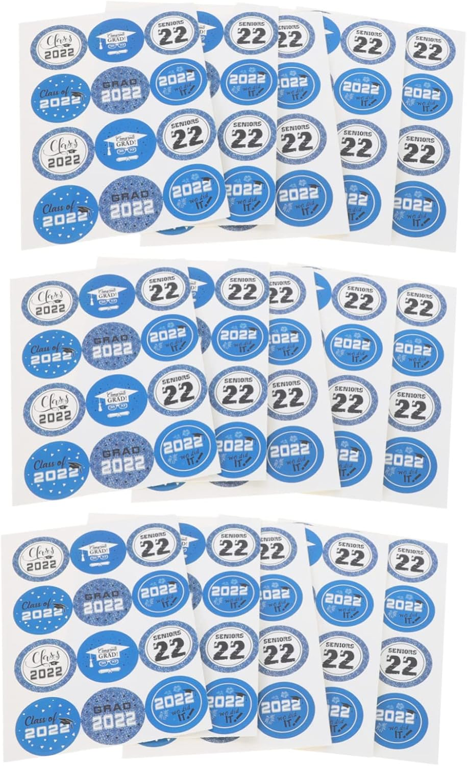 BUTIFULSIC 15Sheets Graduation Cake Stickers Self-Adhesive Labels for Cake Bags Envelopes and Fun Graduation Design for Celebrations for Party Decorations and Personalization