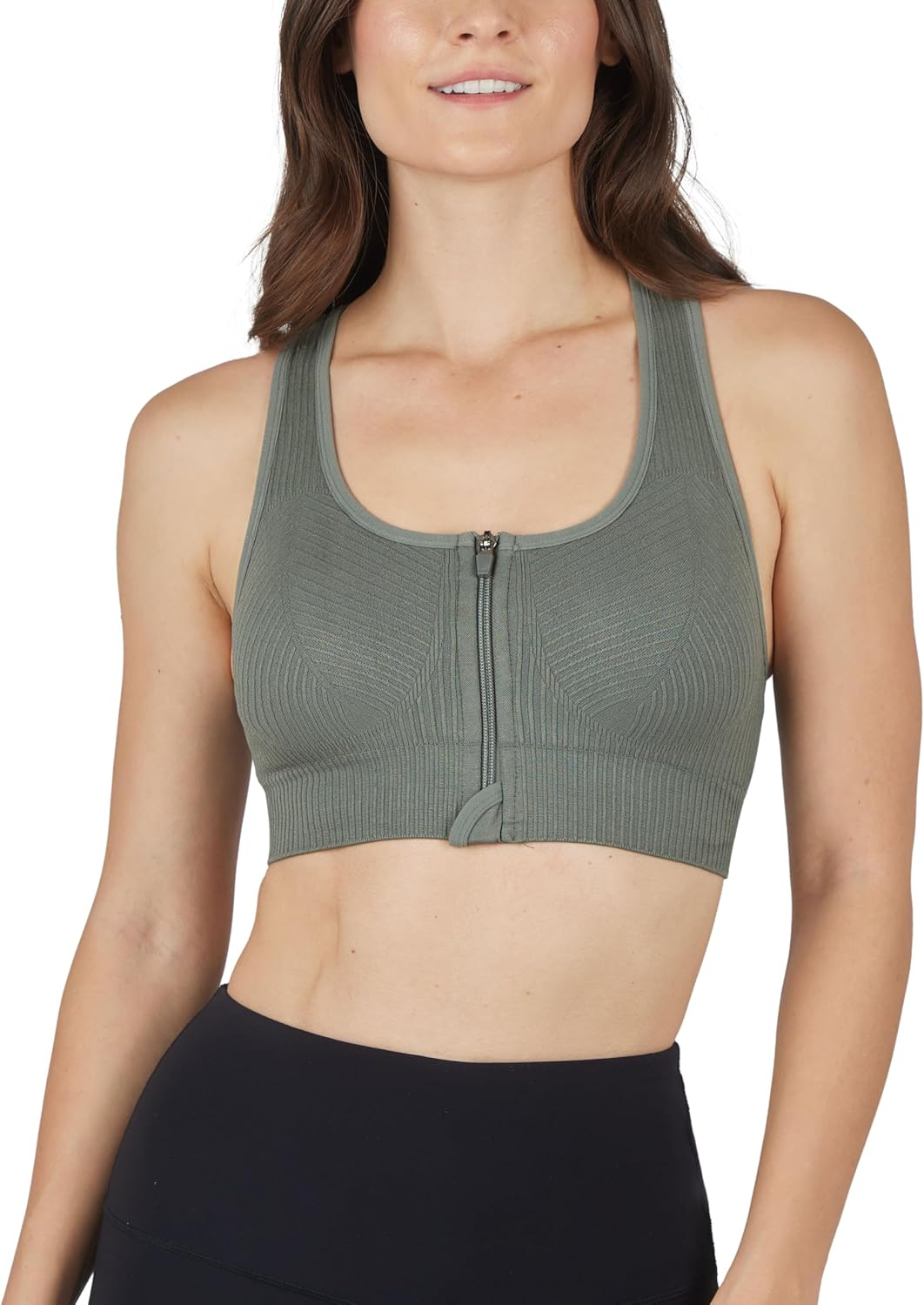 90 Degree by Reflex Women'S 2 Pack Maternity Nursing Bra with Front Zip Seamless Post Surgery Sports Bra image number 2