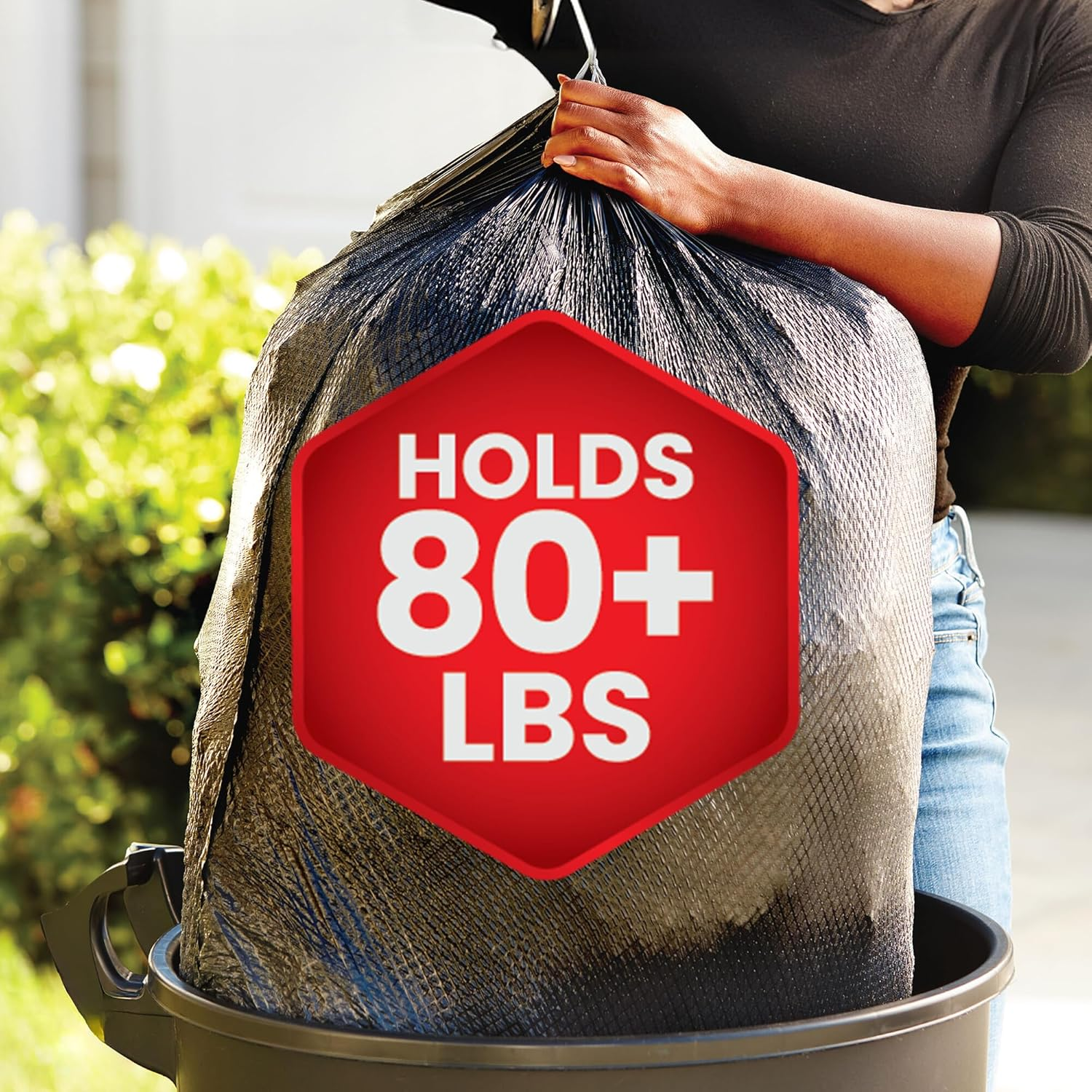 Glad Forceflex Garbage Bags, Multipurpose Garbage Bags with Stretchable Strength, Fits 30 Gallon Can, 25 Count image number 3