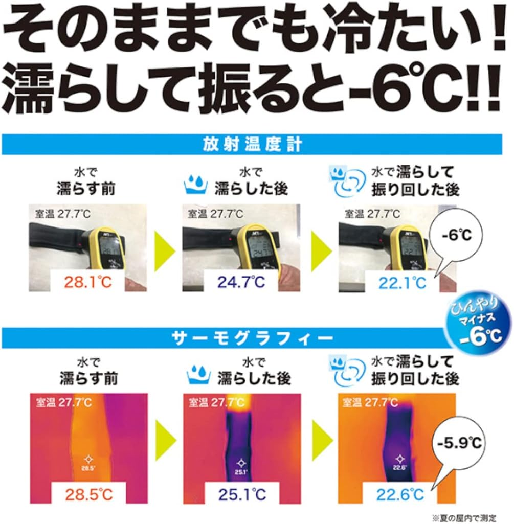 Fukutoku Sangyo #1800 Tsunuga Hair Band, One Size Fits Most, Black, 1 Piece, Cooling Sensation, Toyobo High Molecular Weight Polyethylene Yarn, Tapered Knitting, Made in Japan