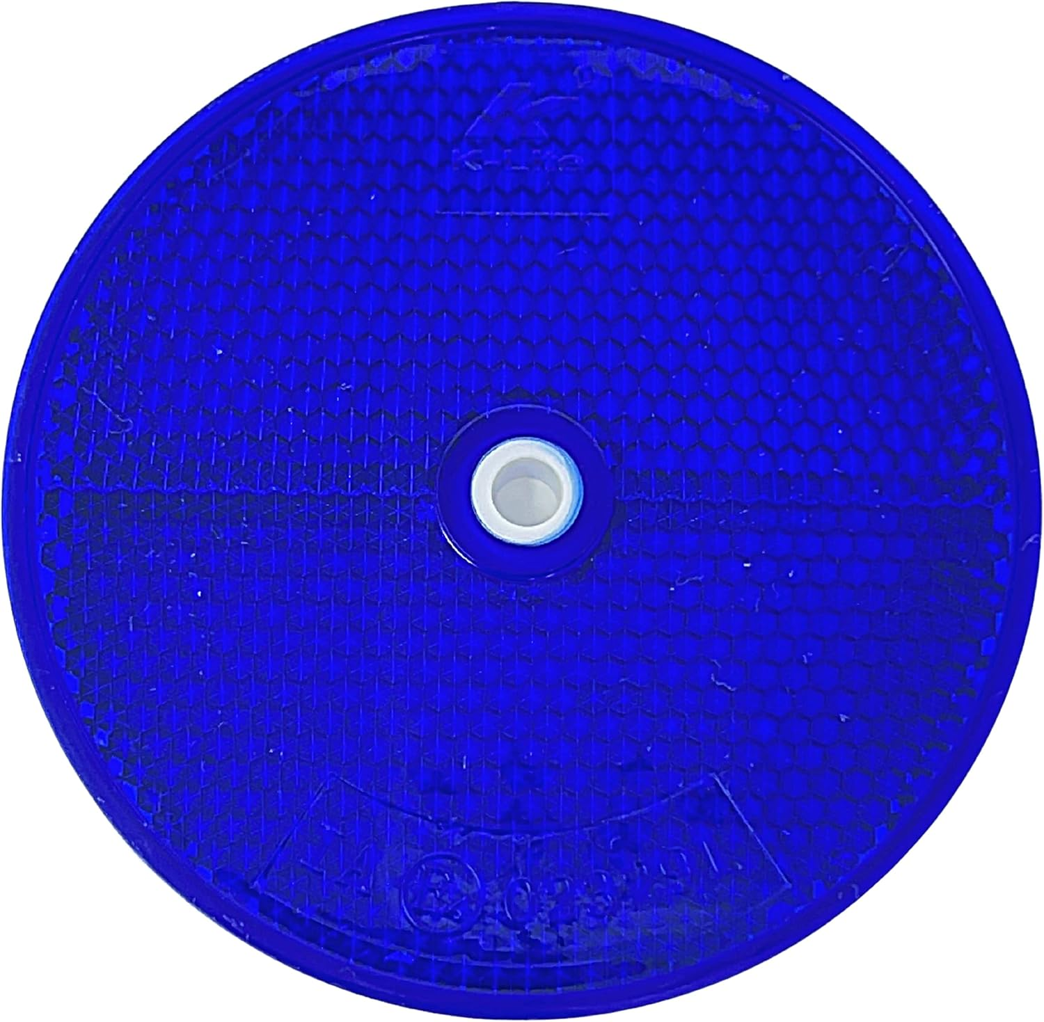 [ALL STAR TRUCK PARTS] Class a 3-3/16" round Reflector with Center Mounting Hole Trailers, Trucks, Automobiles, Mail Boxes, Boats, Suv'S, Rv'S, Industrial Applications (Blue, 2)