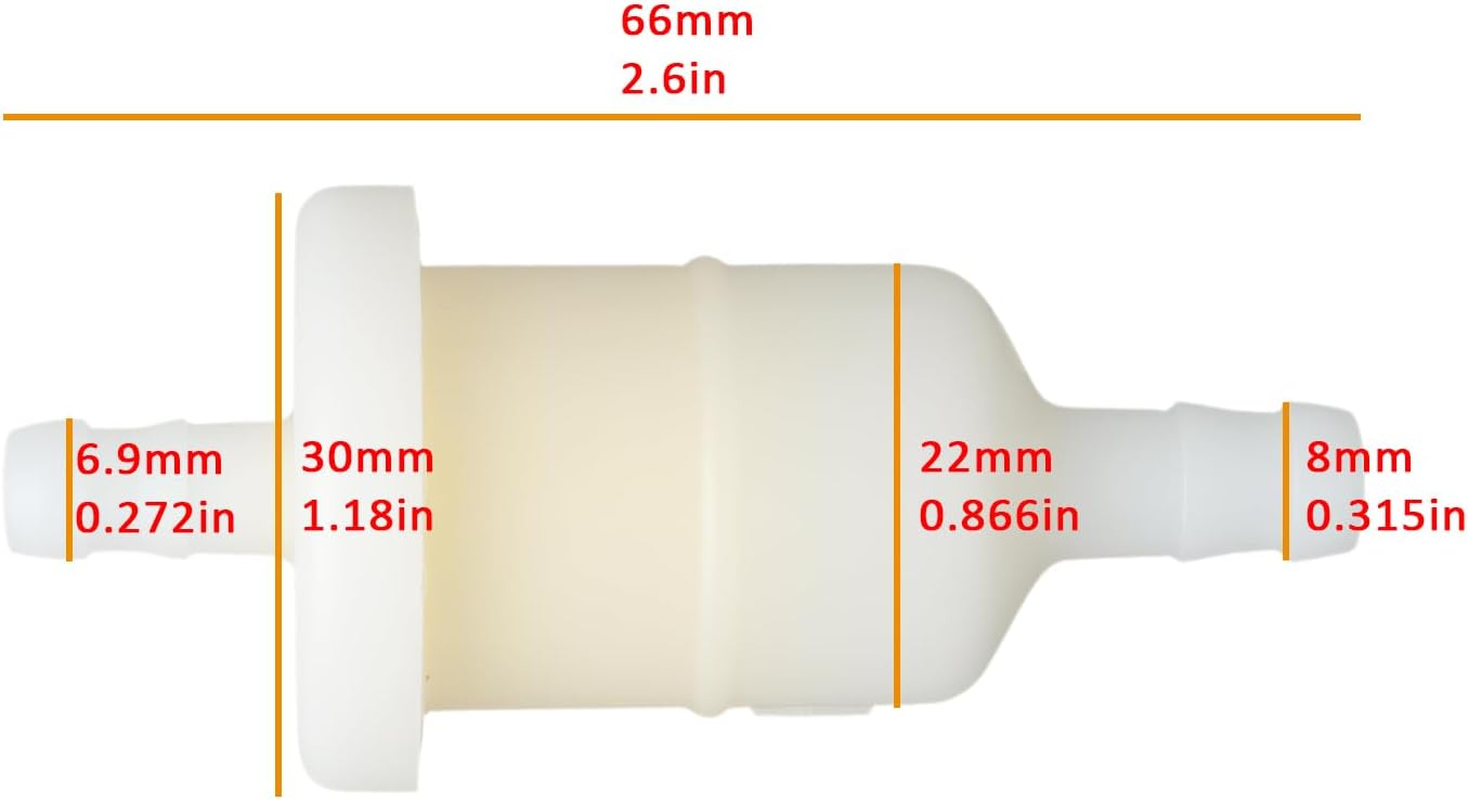 VGOL 2Pcs Marine Engine Fuel Filters 16910-ZV4-015 Compatible with Honda BF Four Stroke Outboard Engine image number 5