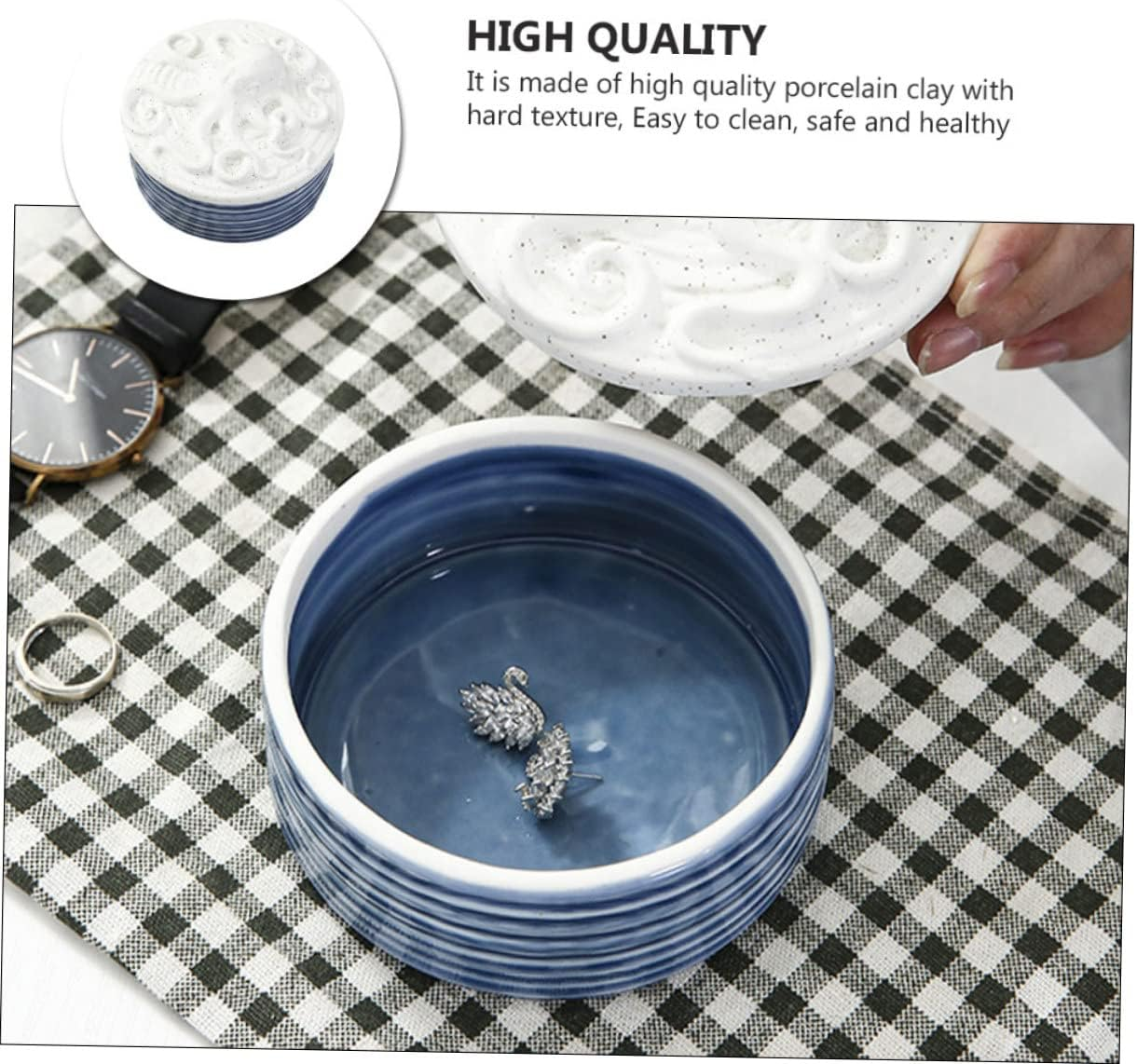 LABRIMP Nordic Style Ceramic Storage Jar Food Storage Jar Lid for Home Kitchen Bar image number 6