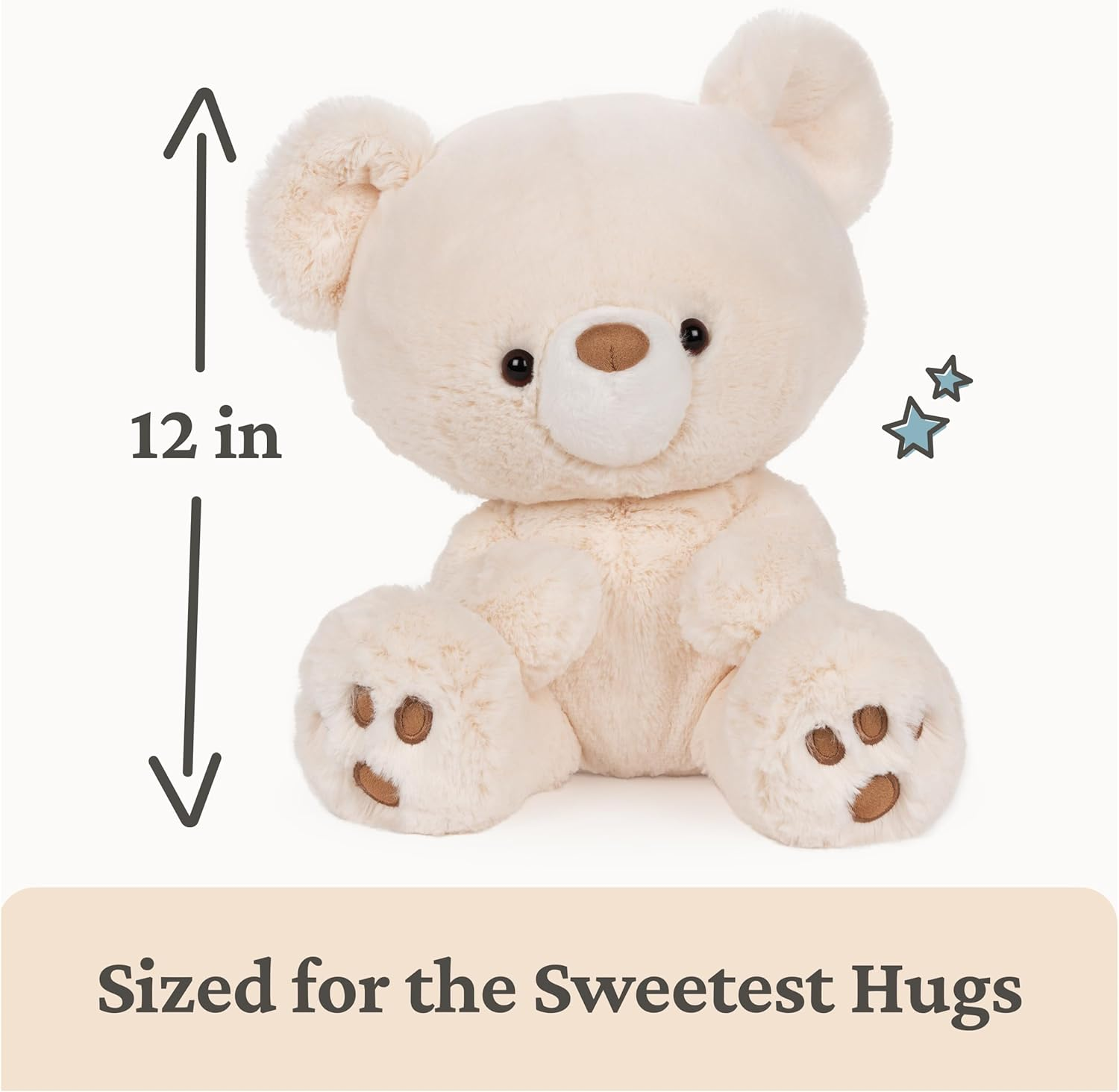 Gund Bear Kai Stuffed Animal Plush Toy, Vanilla, Small (30 Cm Size) image number 6